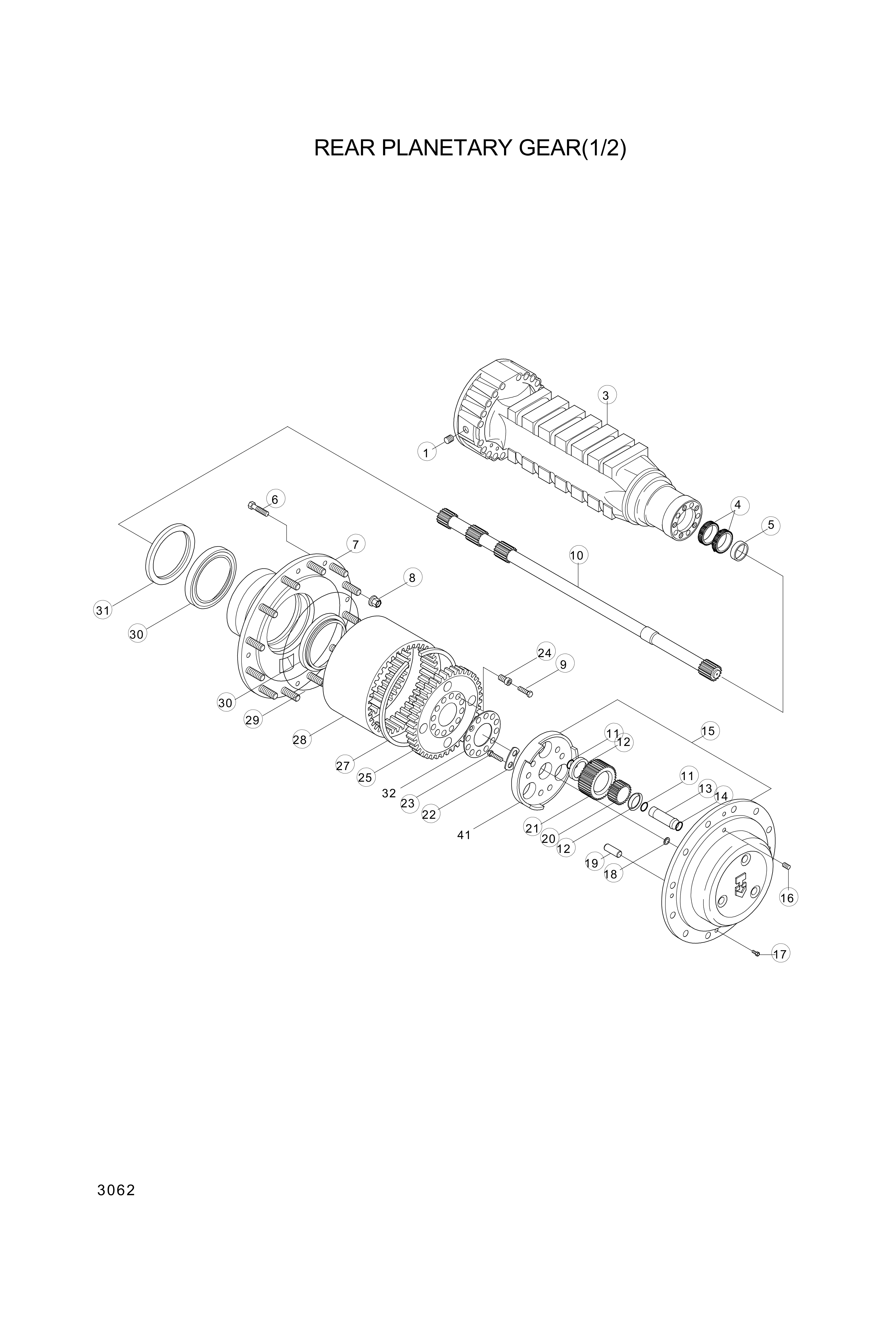 drawing for Hyundai Construction Equipment 005.13.1428 - BEARING-NEEDLE (figure 1)
