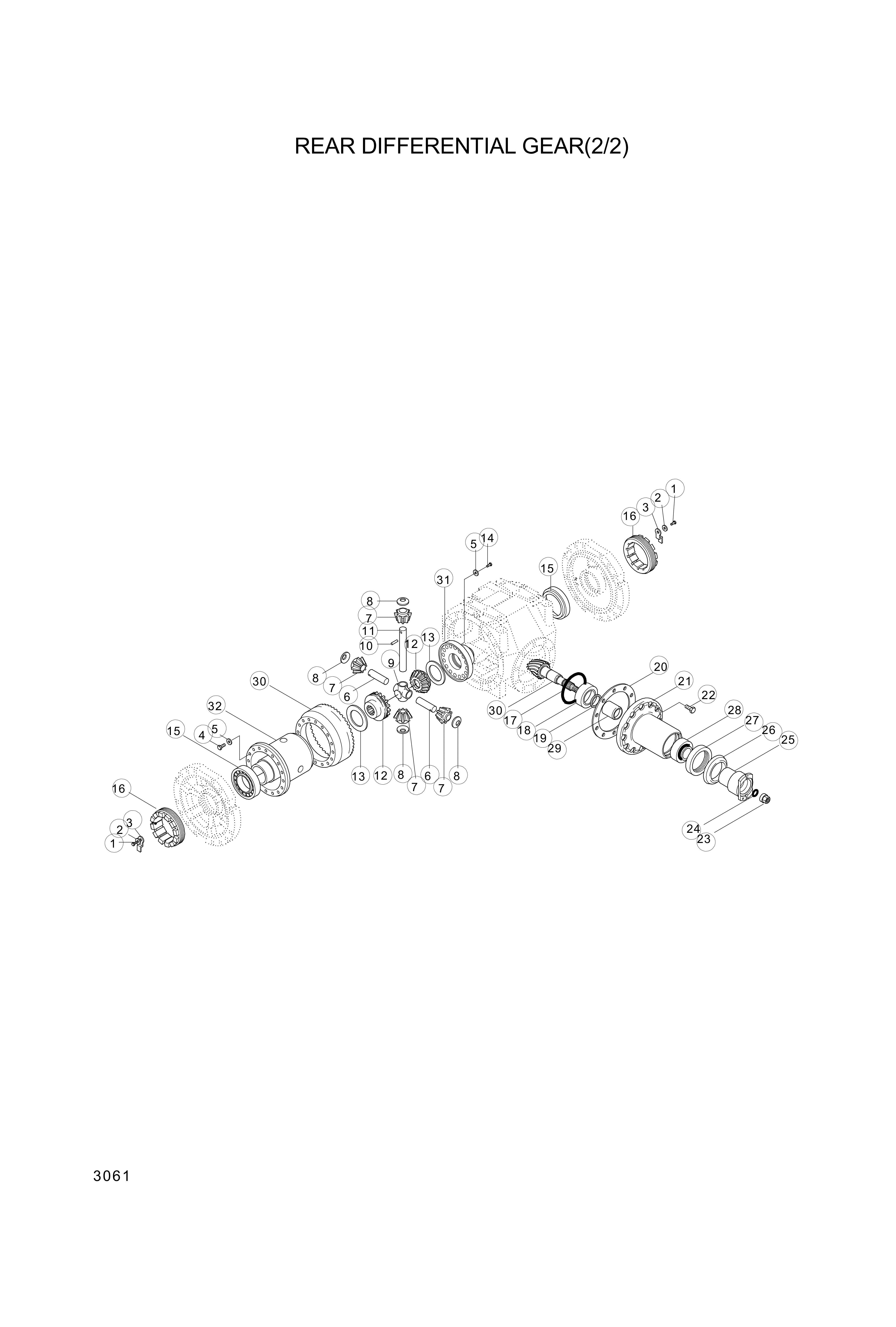 drawing for Hyundai Construction Equipment ZTAM-00139 - BOLT-HEX (figure 1)