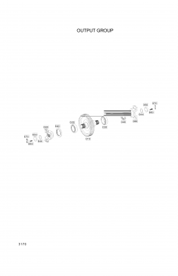 Technical drawing of Hyundai Construction Equipment ZGAQ-01767 BEARING-ROLLER with dimensions and layout (figure 4)