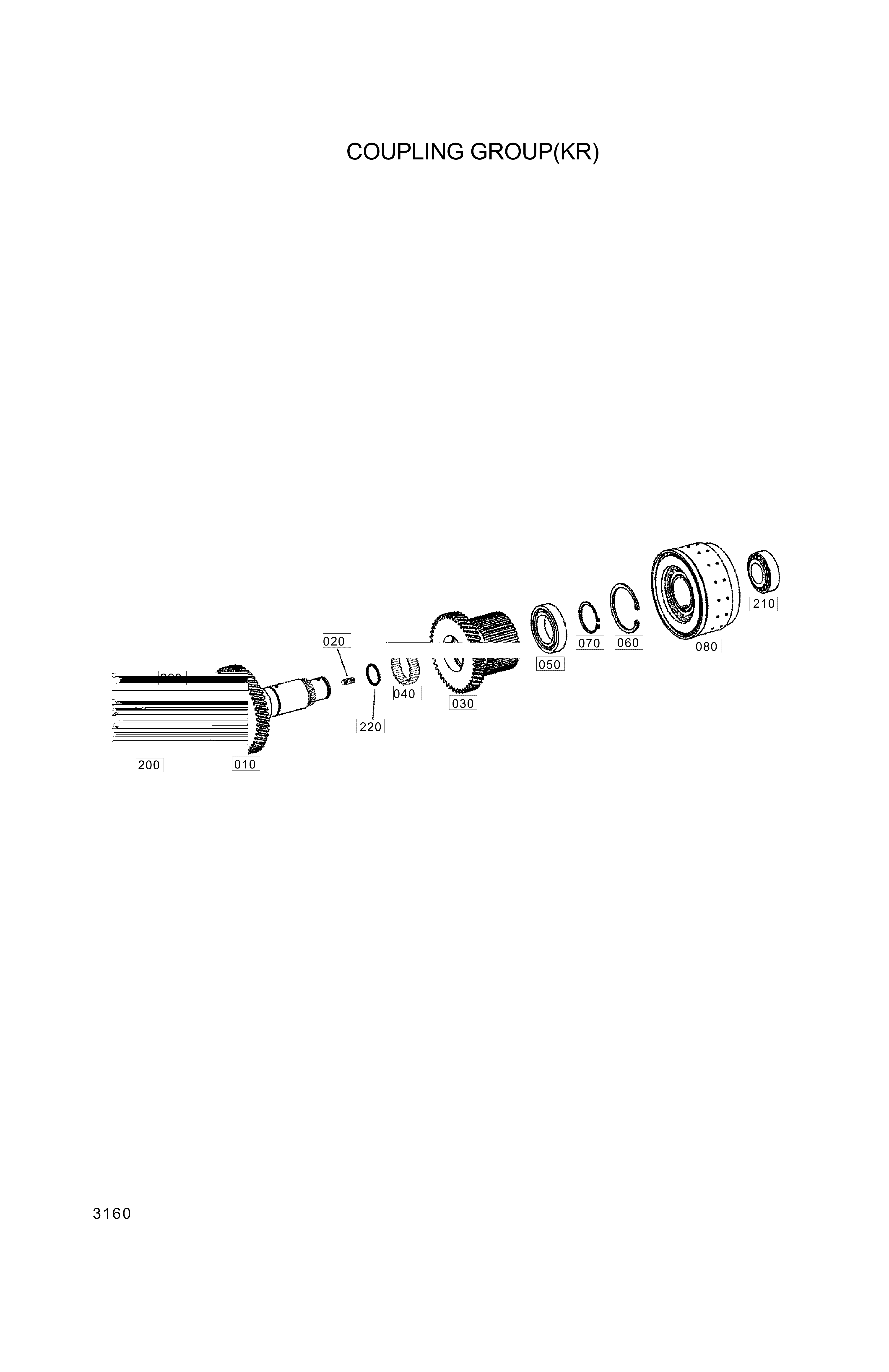 drawing for Hyundai Construction Equipment ZGAQ-04303 - COUPLING-SHAFT (figure 1)