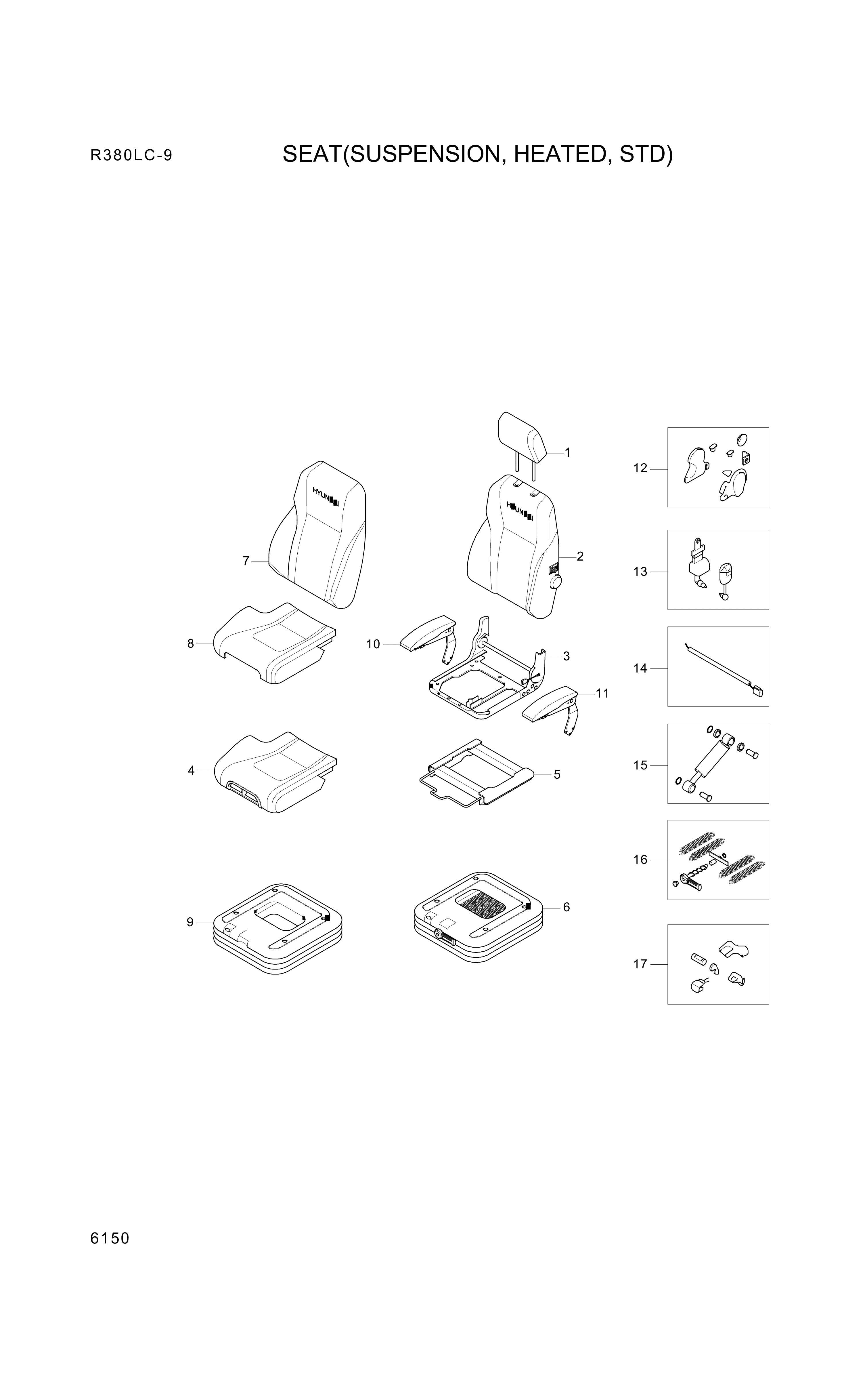 drawing for Hyundai Construction Equipment 196443 - DAMPER KIT (figure 3)