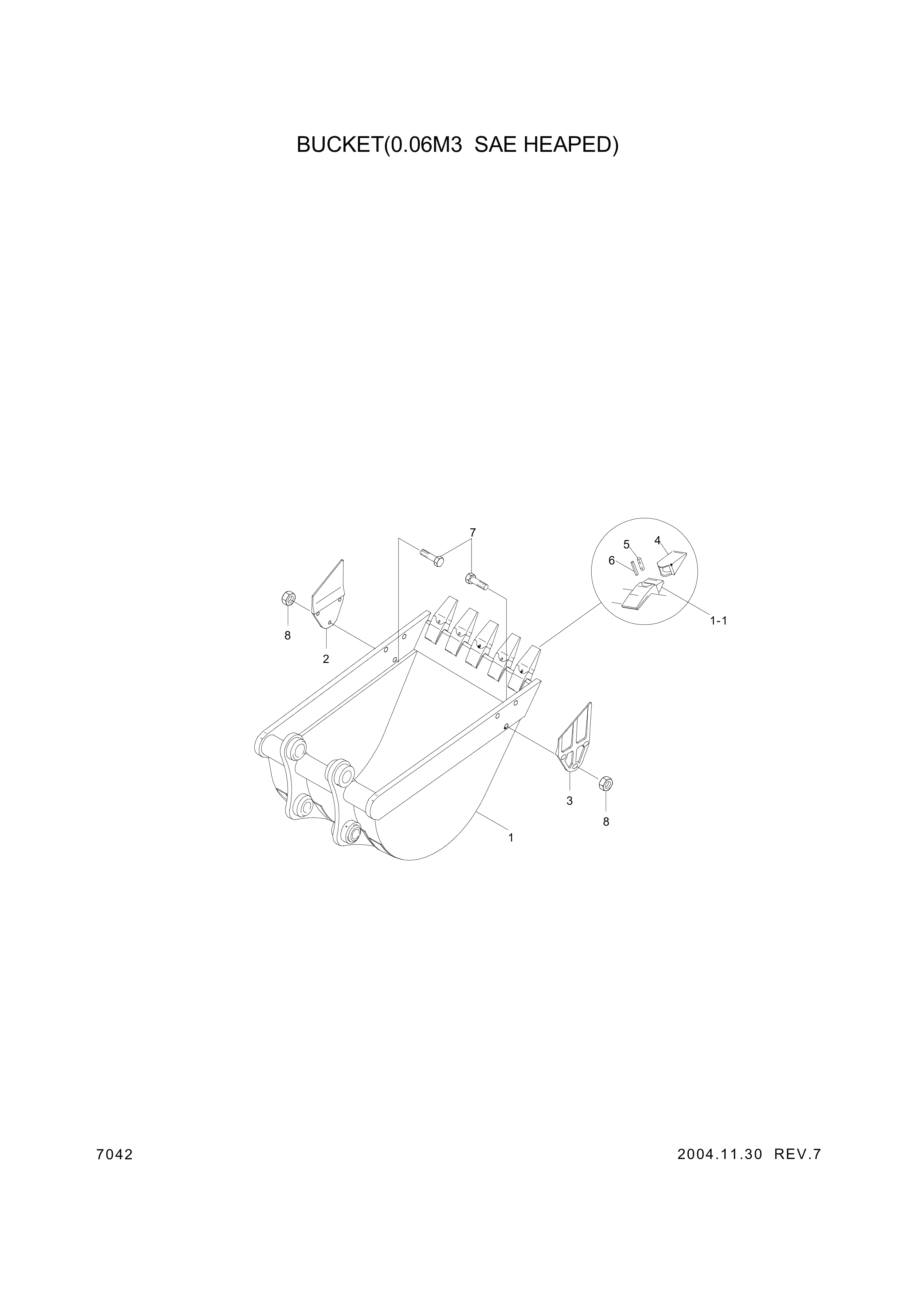 Technical drawing of Hyundai Construction Equipment 61M5-31130 ADAPTER-TOOTH with dimensions and layout (figure 2)