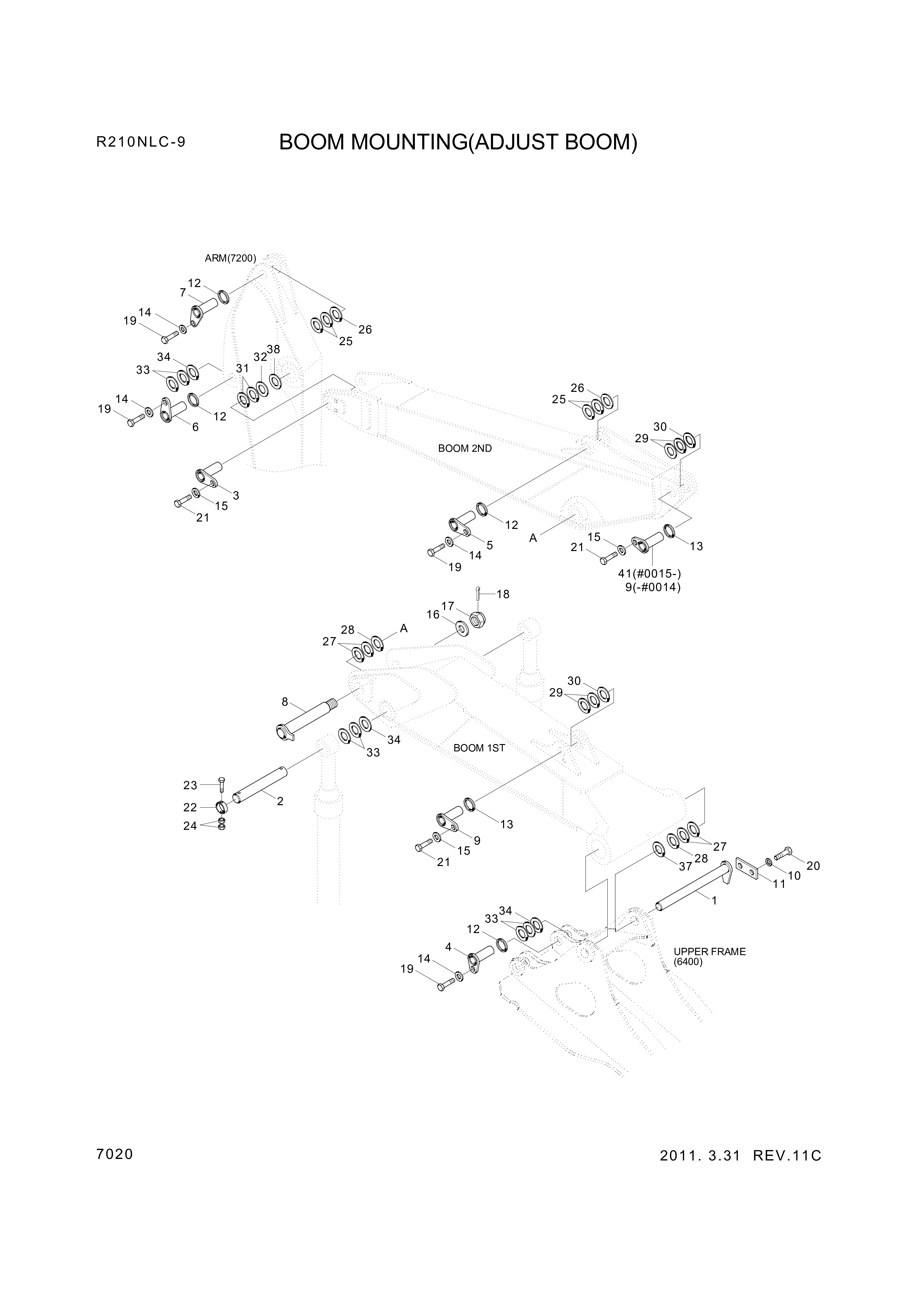 Technical drawing of Hyundai Construction Equipment S461-800902 PIN-SPLIT with dimensions and layout