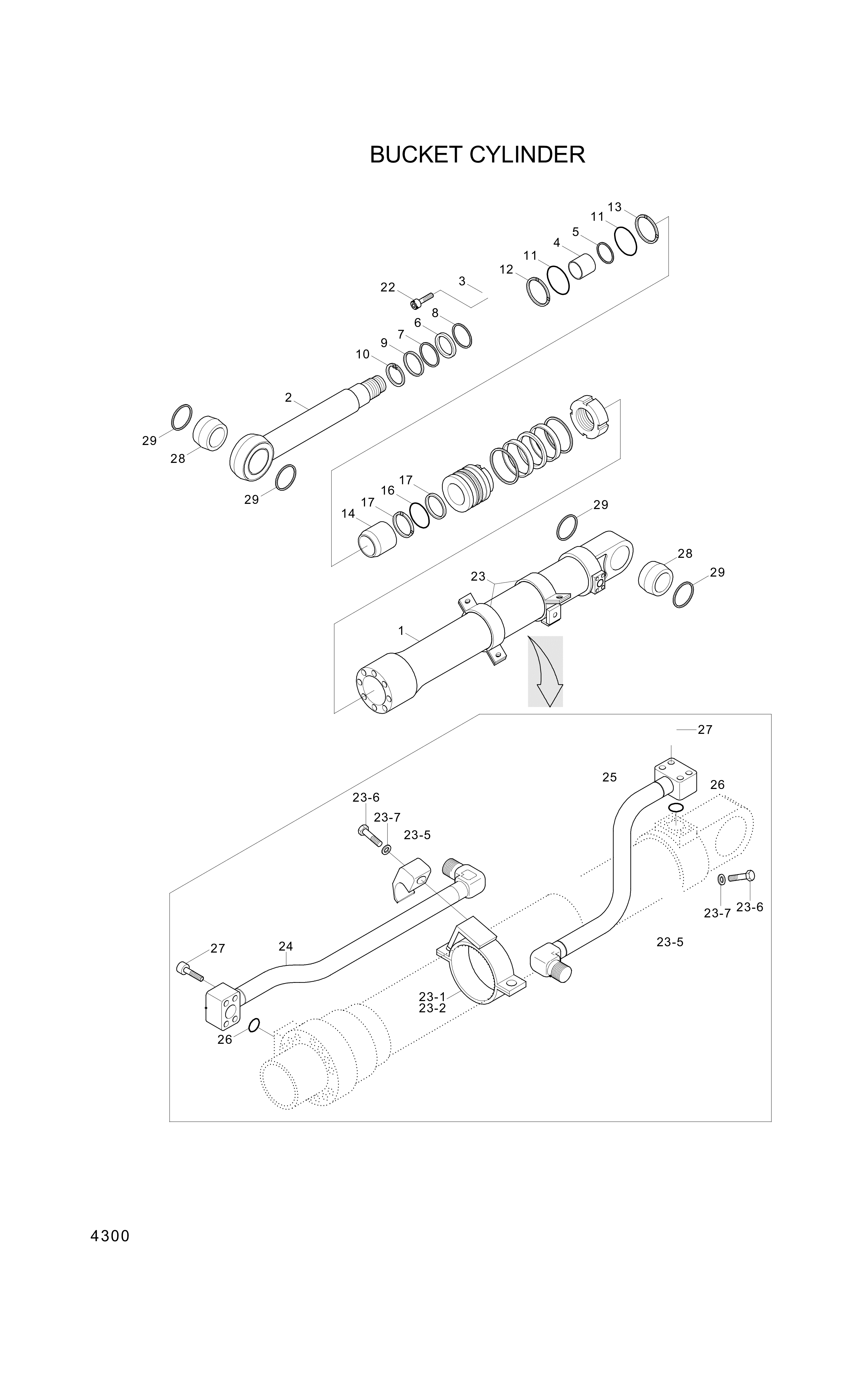 drawing for Hyundai Construction Equipment 000695 - RING-BACKUP (figure 4)