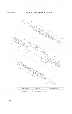 Technical drawing of Hyundai Construction Equipment 95113-04400 O-RING with dimensions and layout (figure 3)