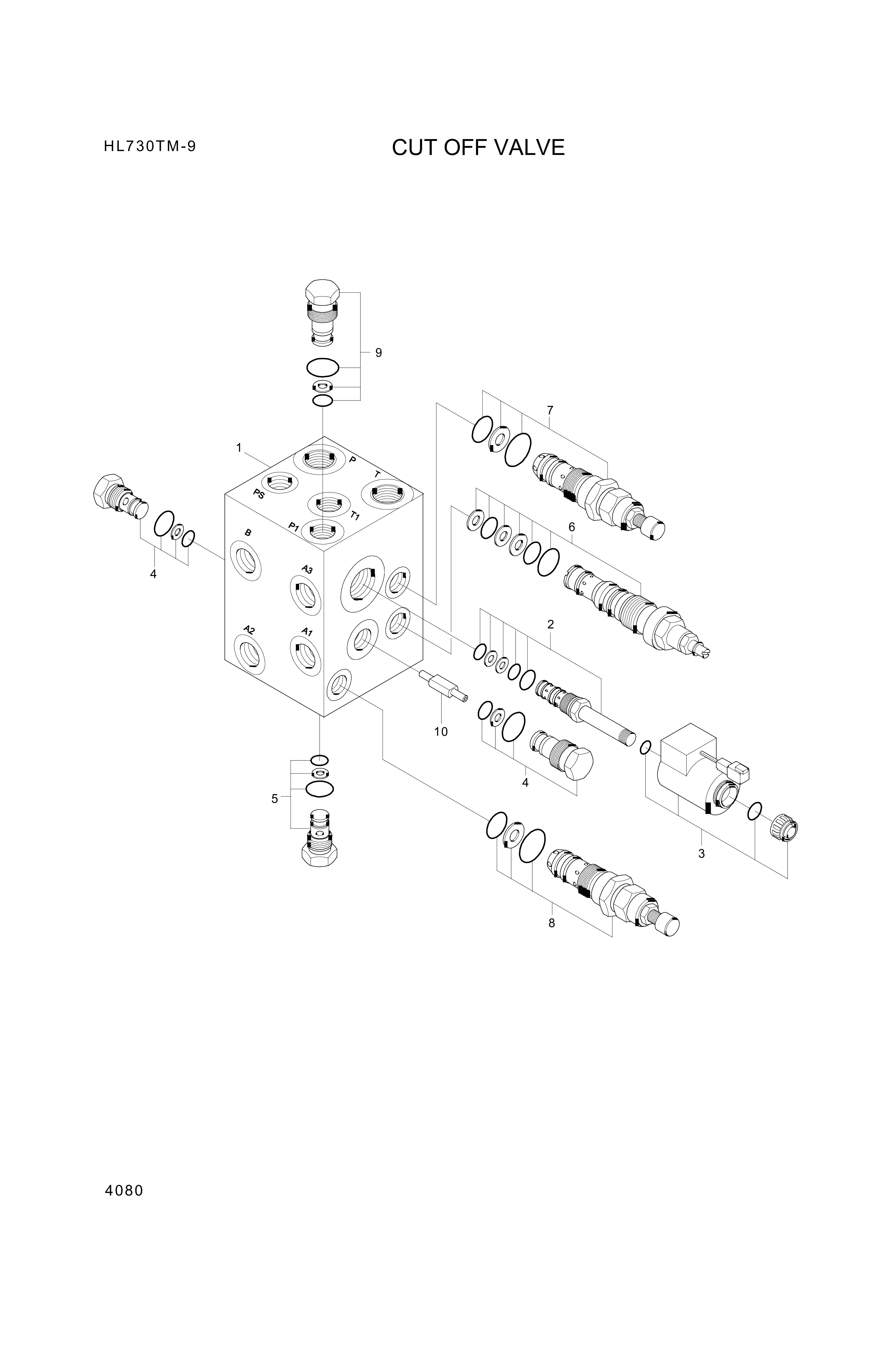 drawing for Hyundai Construction Equipment XKAL-00085 - VALVE-CUTOFF (figure 1)