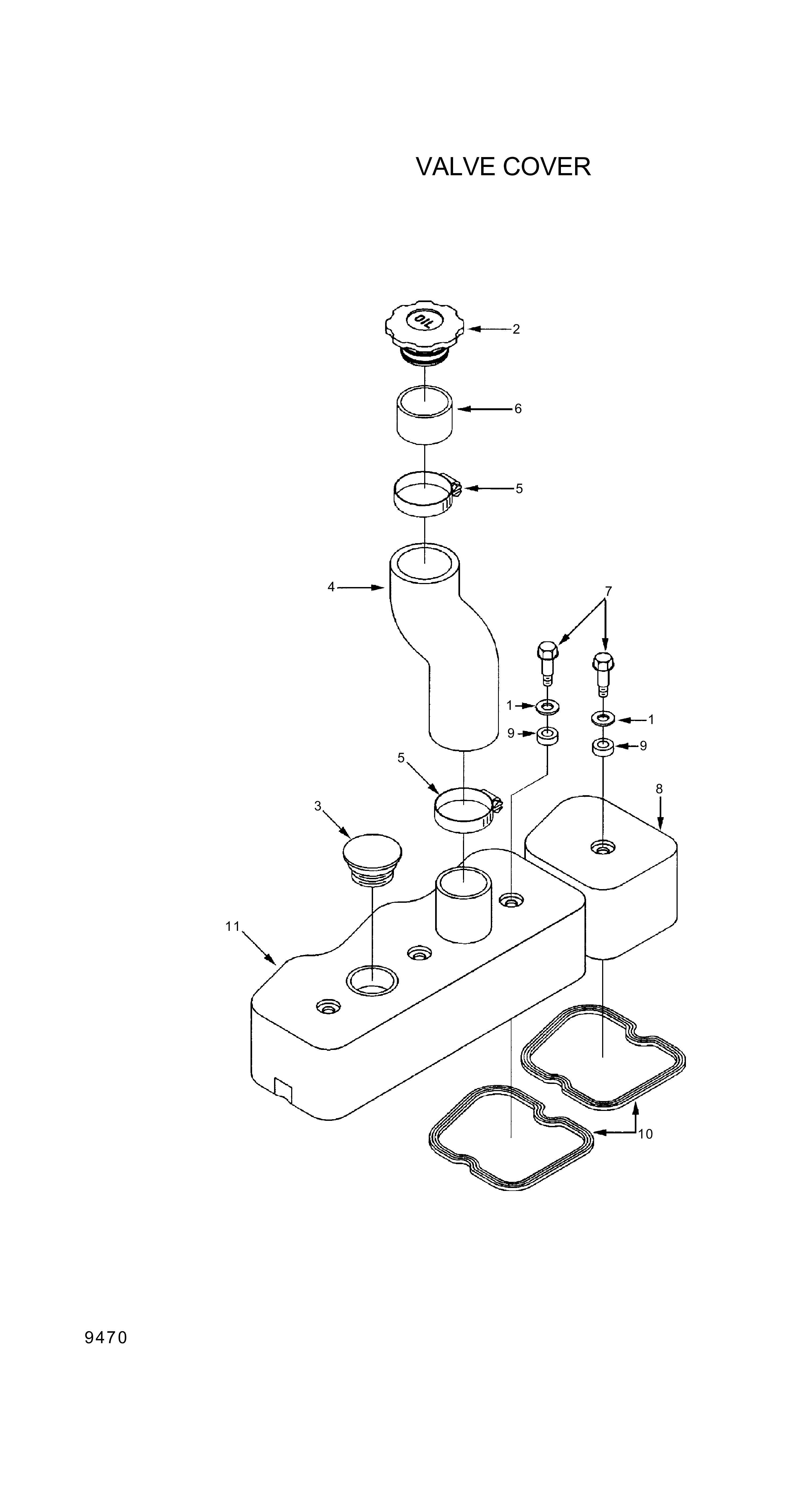 drawing for Hyundai Construction Equipment YUBP-06640 - PIPE-FILLER (figure 1)