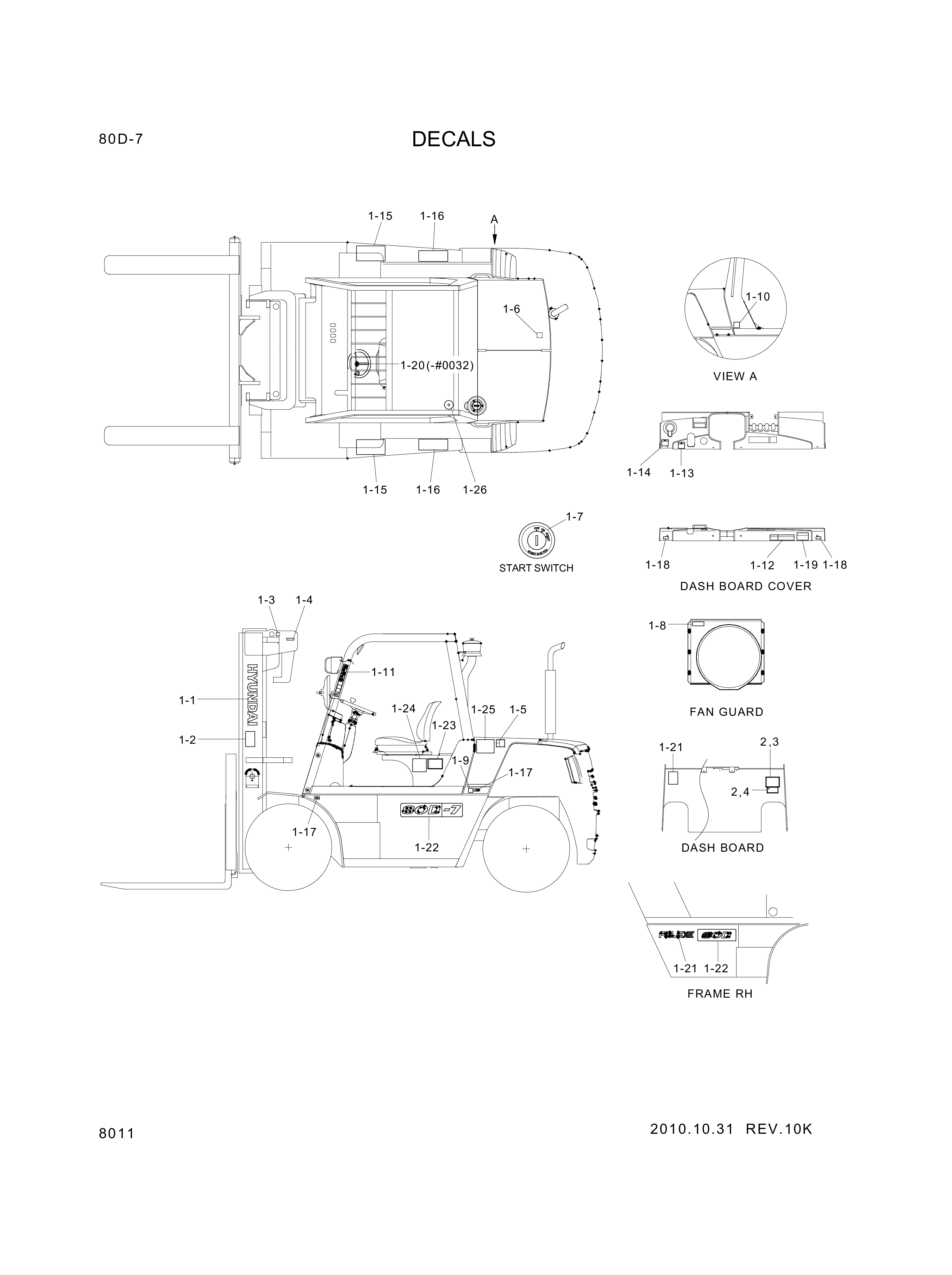 drawing for Hyundai Construction Equipment 95FQ-03000 - DECAL-SPECSHEET (figure 1)