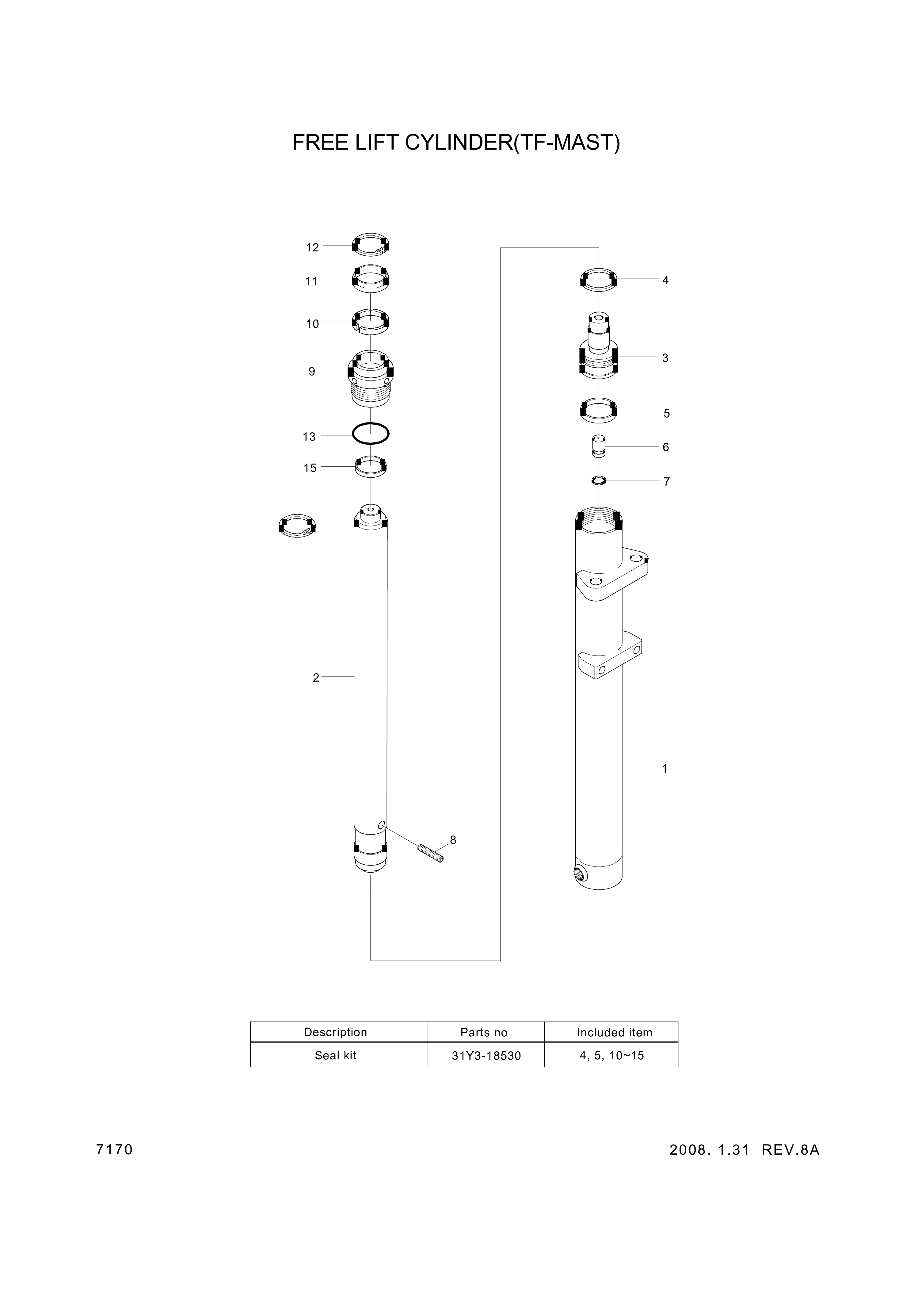 drawing for Hyundai Construction Equipment 352-08 - WIPER-DUST (figure 3)
