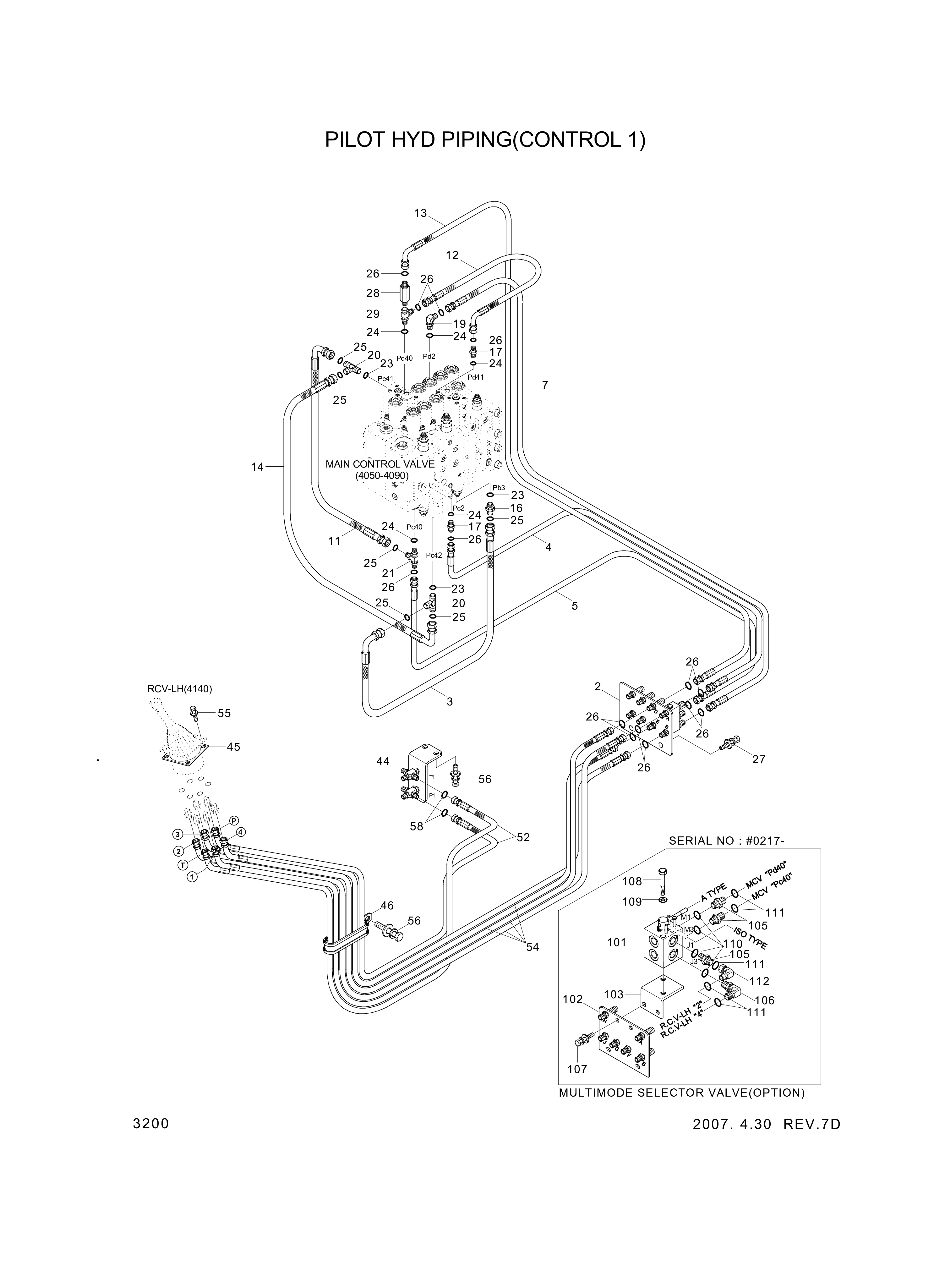 drawing for Hyundai Construction Equipment X420-042016 - HOSE ASSY-SYNF&ORFS (figure 4)