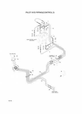 drawing for Hyundai Construction Equipment X420-042016 - HOSE ASSY-SYNF&ORFS (figure 5)