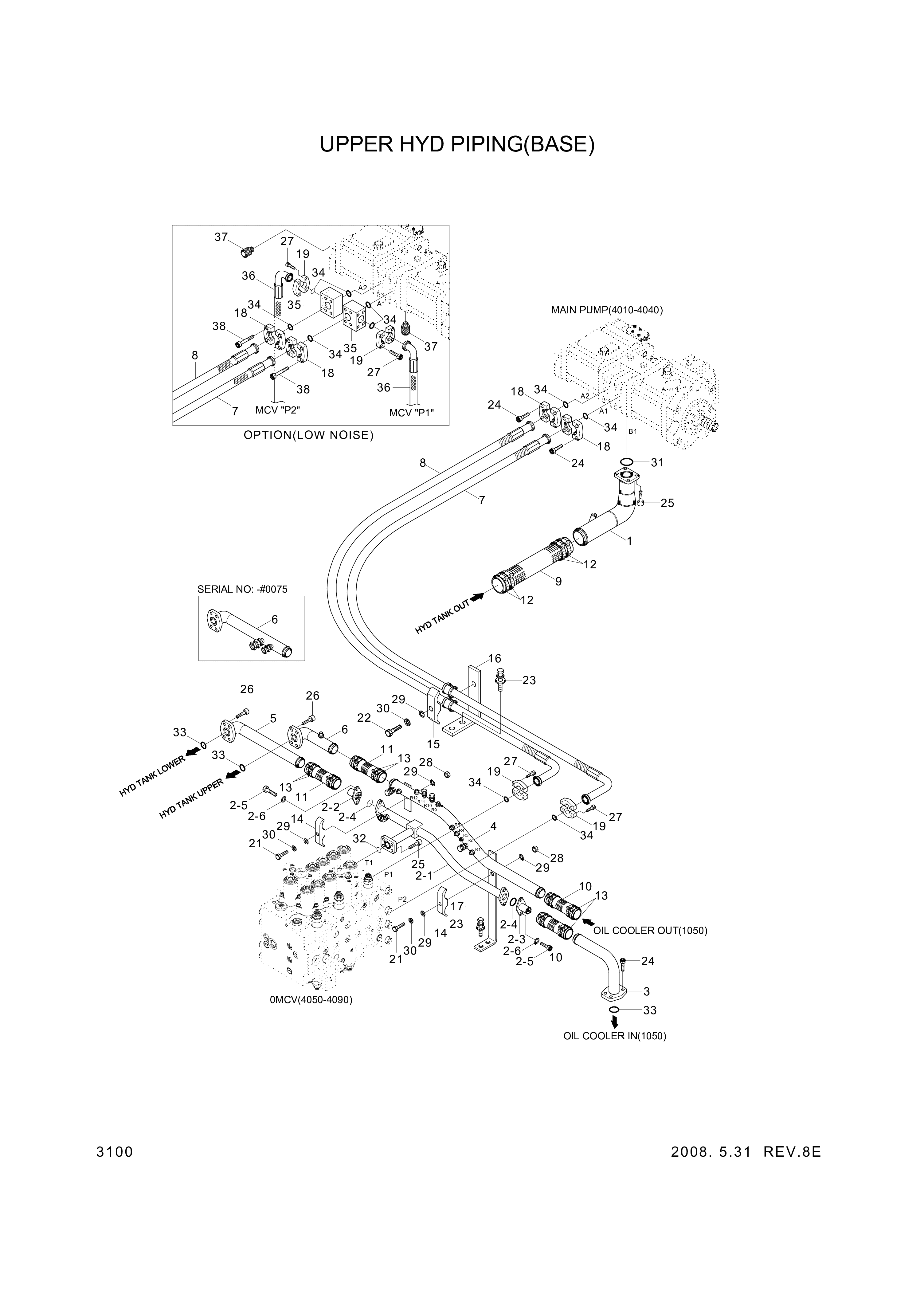 drawing for Hyundai Construction Equipment 9531-07101 - O-RING (figure 1)