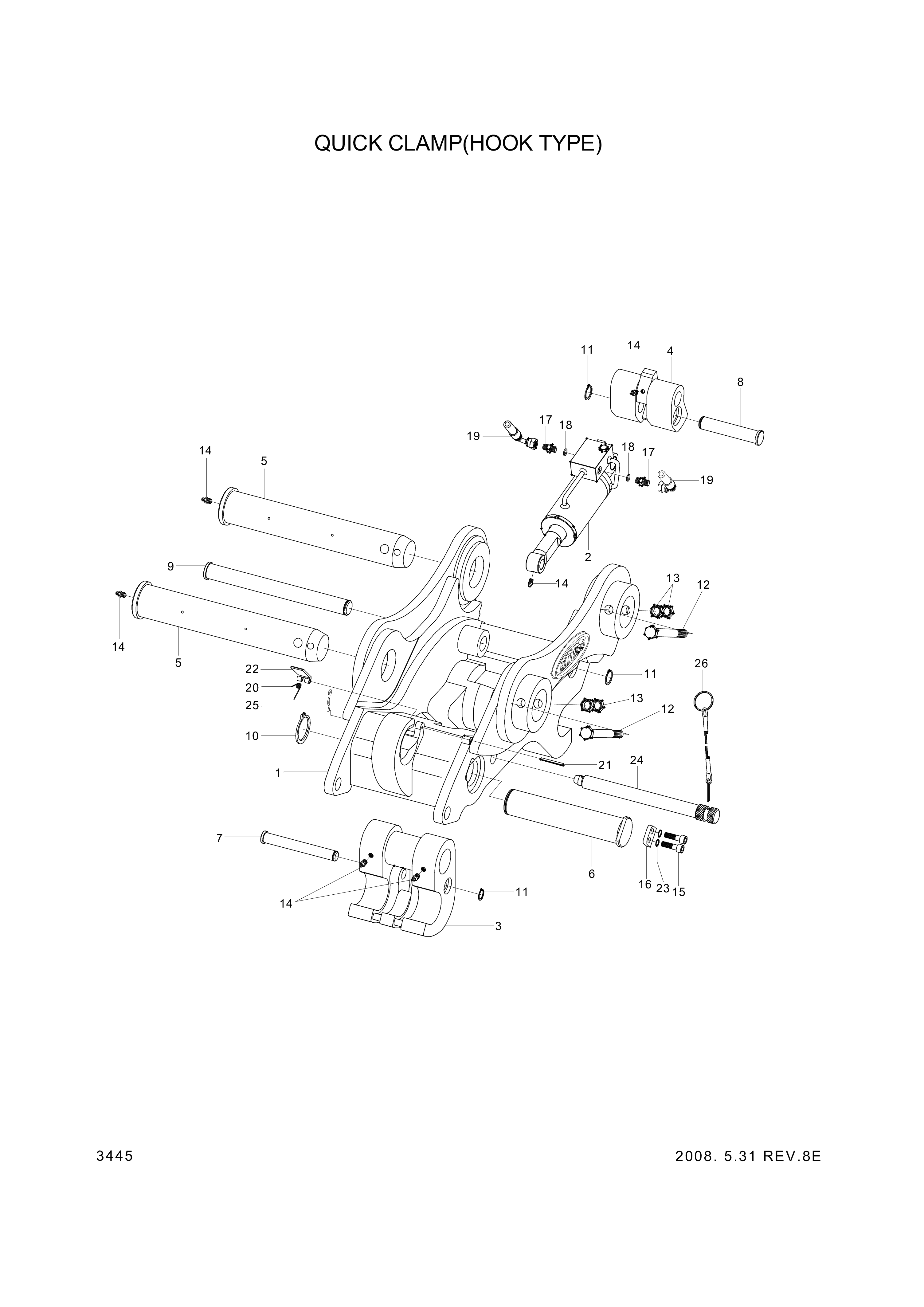 drawing for Hyundai Construction Equipment XKBP-00022 - PIN-SPRING (figure 2)