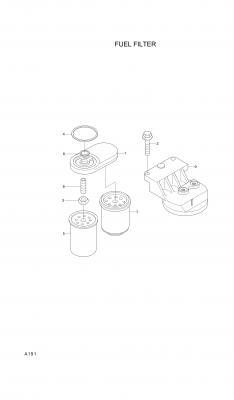 Technical drawing of Hyundai Construction Equipment YUBP-07052 NUT with dimensions and layout (figure 3)