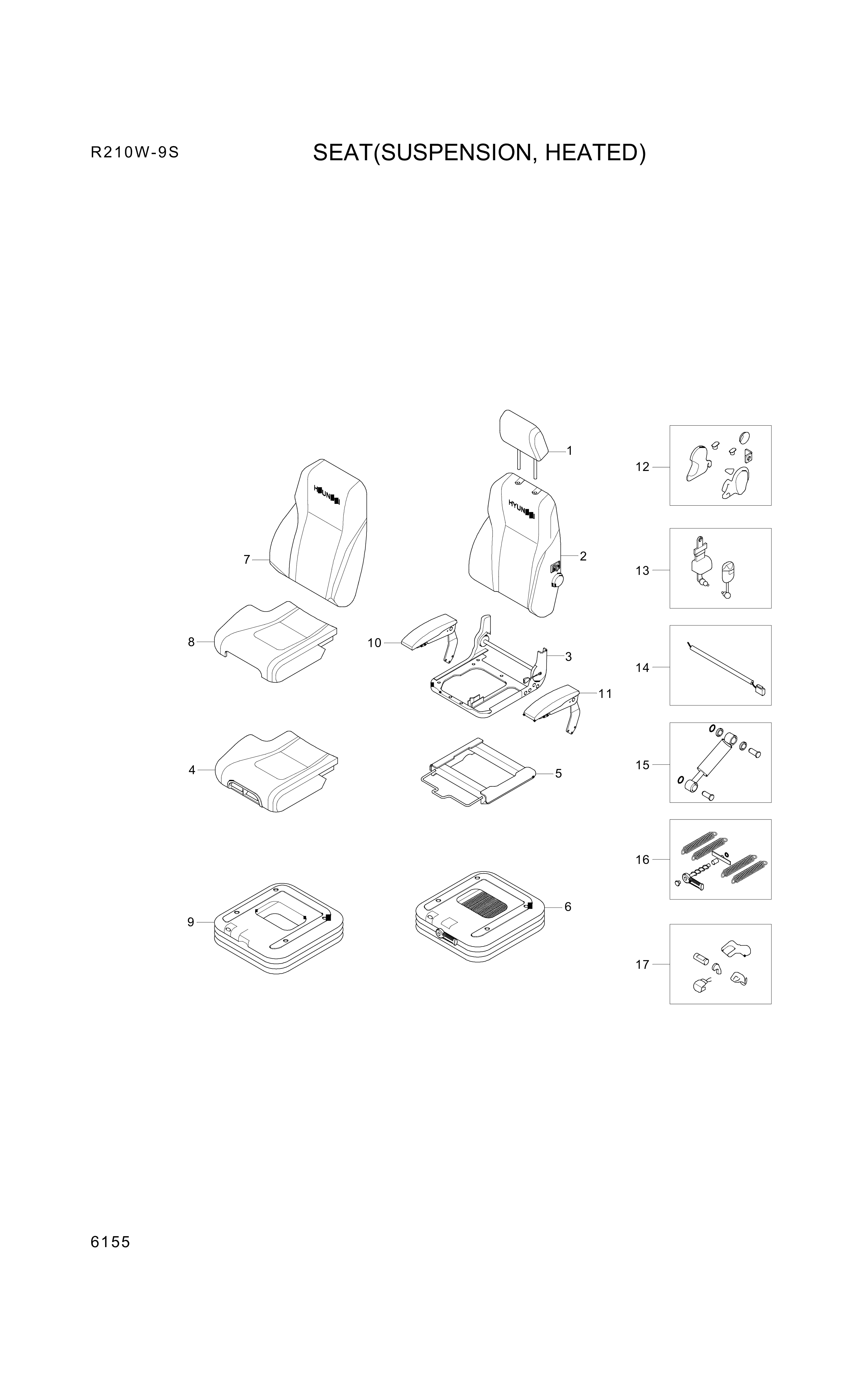 drawing for Hyundai Construction Equipment 196443 - DAMPER KIT (figure 5)