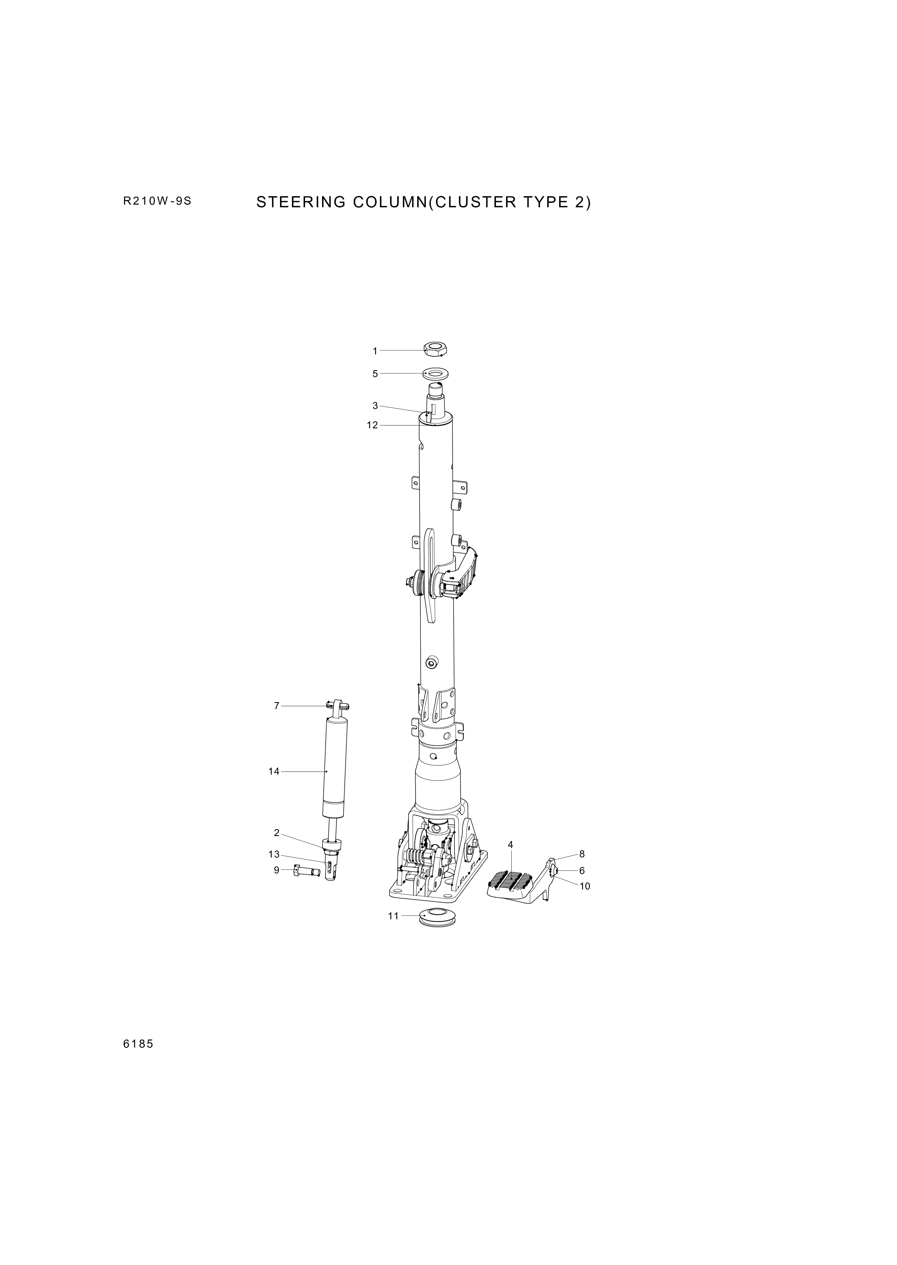 drawing for Hyundai Construction Equipment 0026-0707 - NUT-HEX (figure 2)