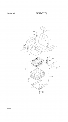 drawing for Hyundai Construction Equipment 96000-DX00 - SUSPENSION &TILT ASSY (figure 1)