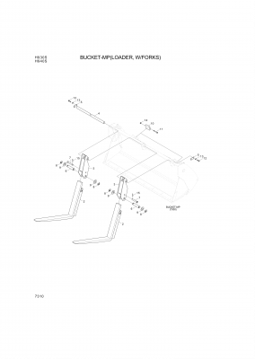 drawing for Hyundai Construction Equipment 439402080 - Pin-Self Locking (figure 4)