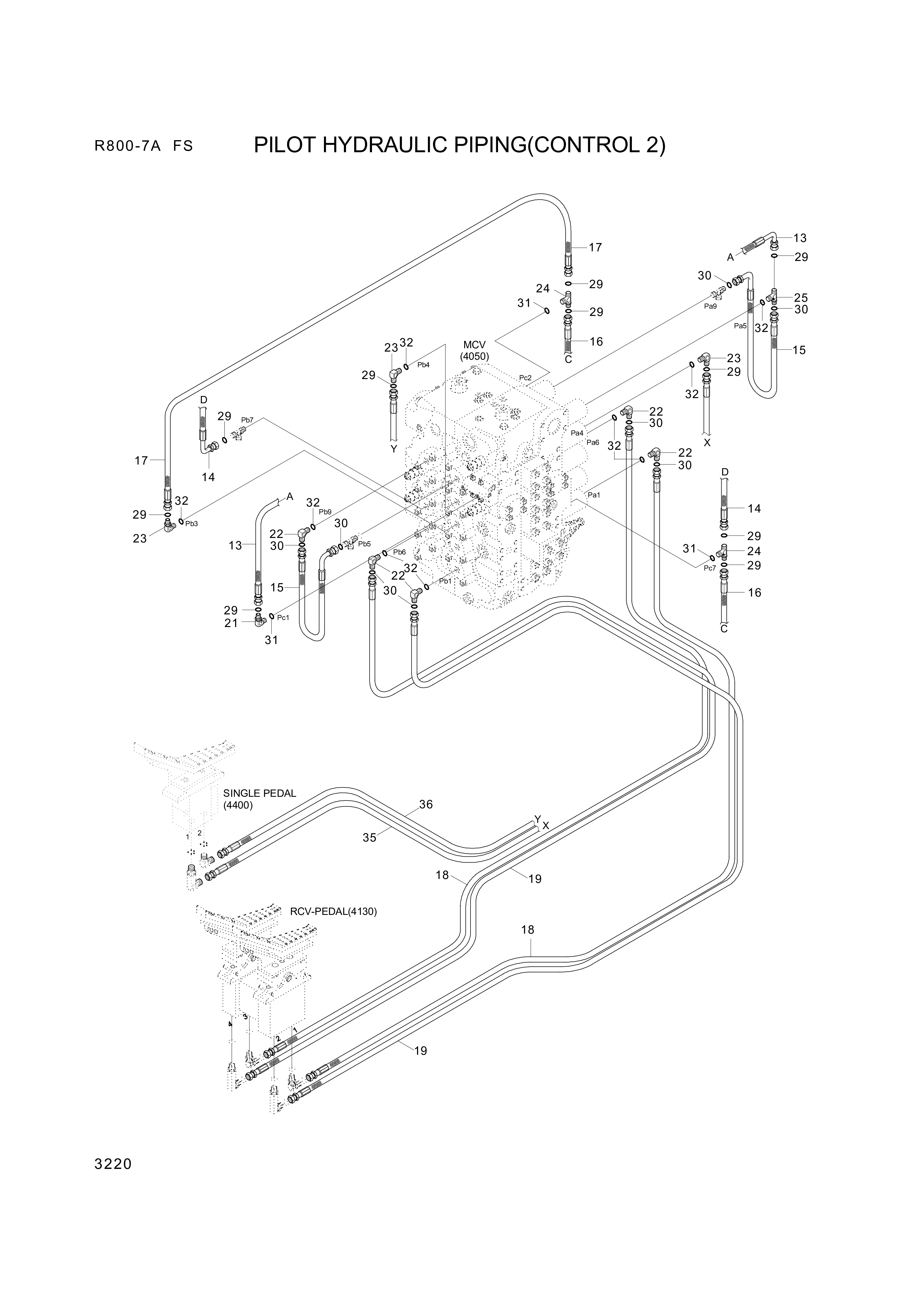 drawing for Hyundai Construction Equipment P930-062016 - HOSE ASSY-ORFS&THD (figure 2)