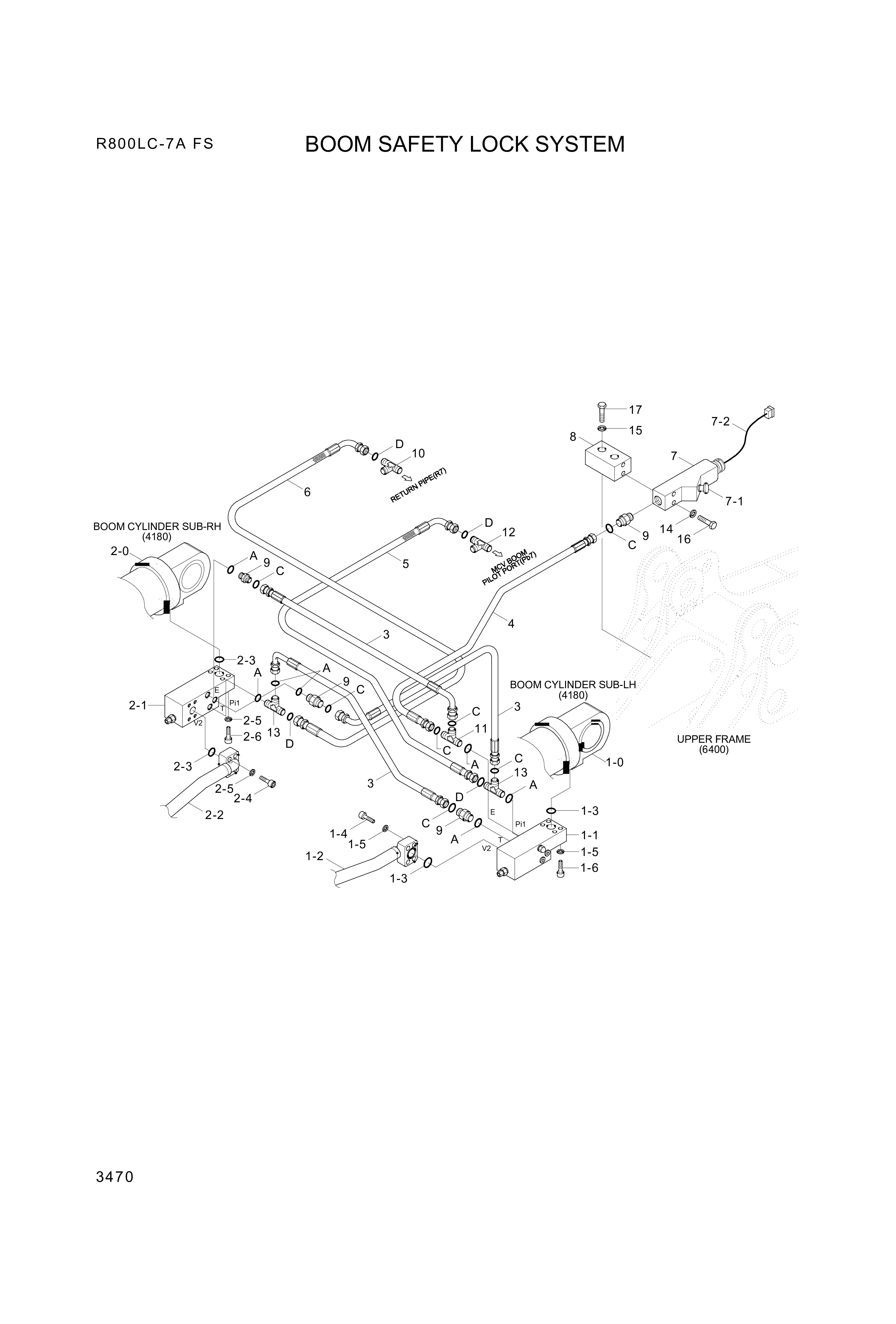 drawing for Hyundai Construction Equipment P930-062097 - HOSE ASSY-ORFS&THD (figure 1)