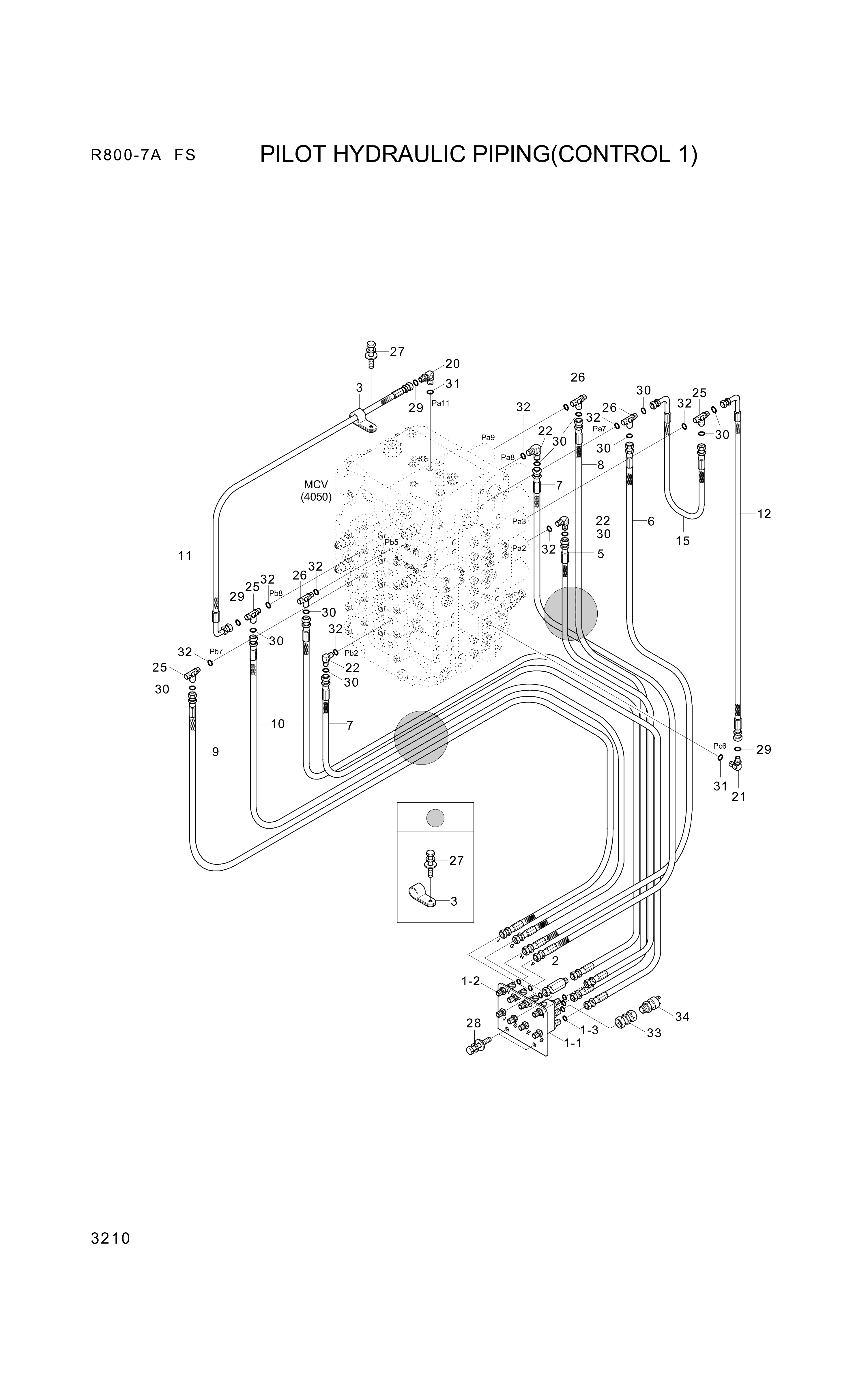 drawing for Hyundai Construction Equipment P930-062016 - HOSE ASSY-ORFS&THD (figure 3)