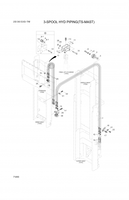 Technical drawing of Hyundai Construction Equipment S275-06000B NUT-SELF with dimensions and layout