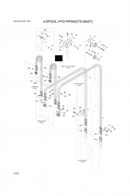 Technical drawing of Hyundai Construction Equipment S275-06000B NUT-SELF with dimensions and layout (figure 2)