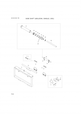 drawing for Hyundai Construction Equipment 101031184C - FRAME-SIDESHIFT (figure 1)