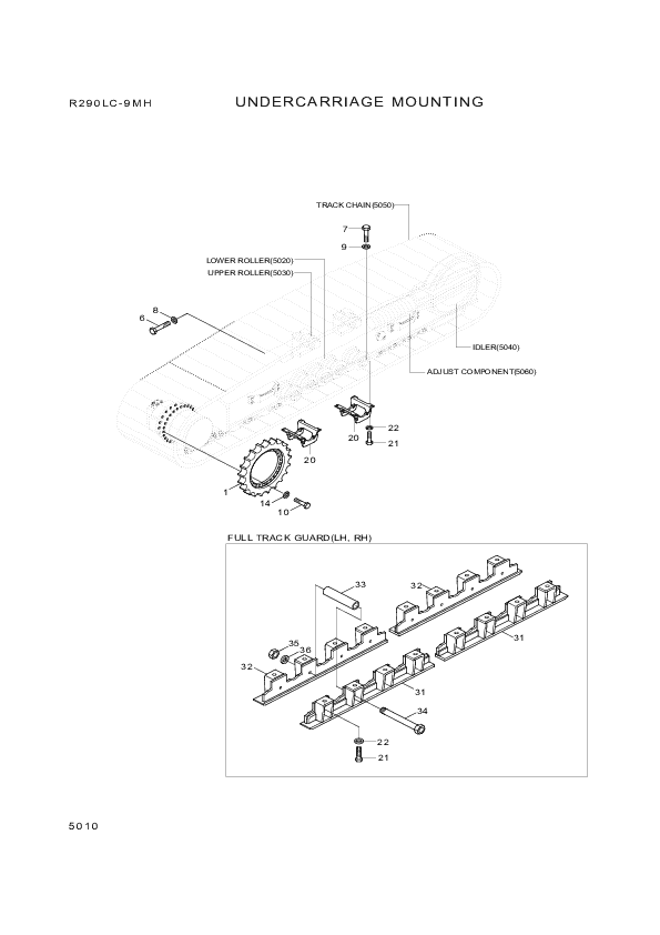 drawing for Hyundai Construction Equipment 8303557 - BOLT,ADJUST (figure 1)