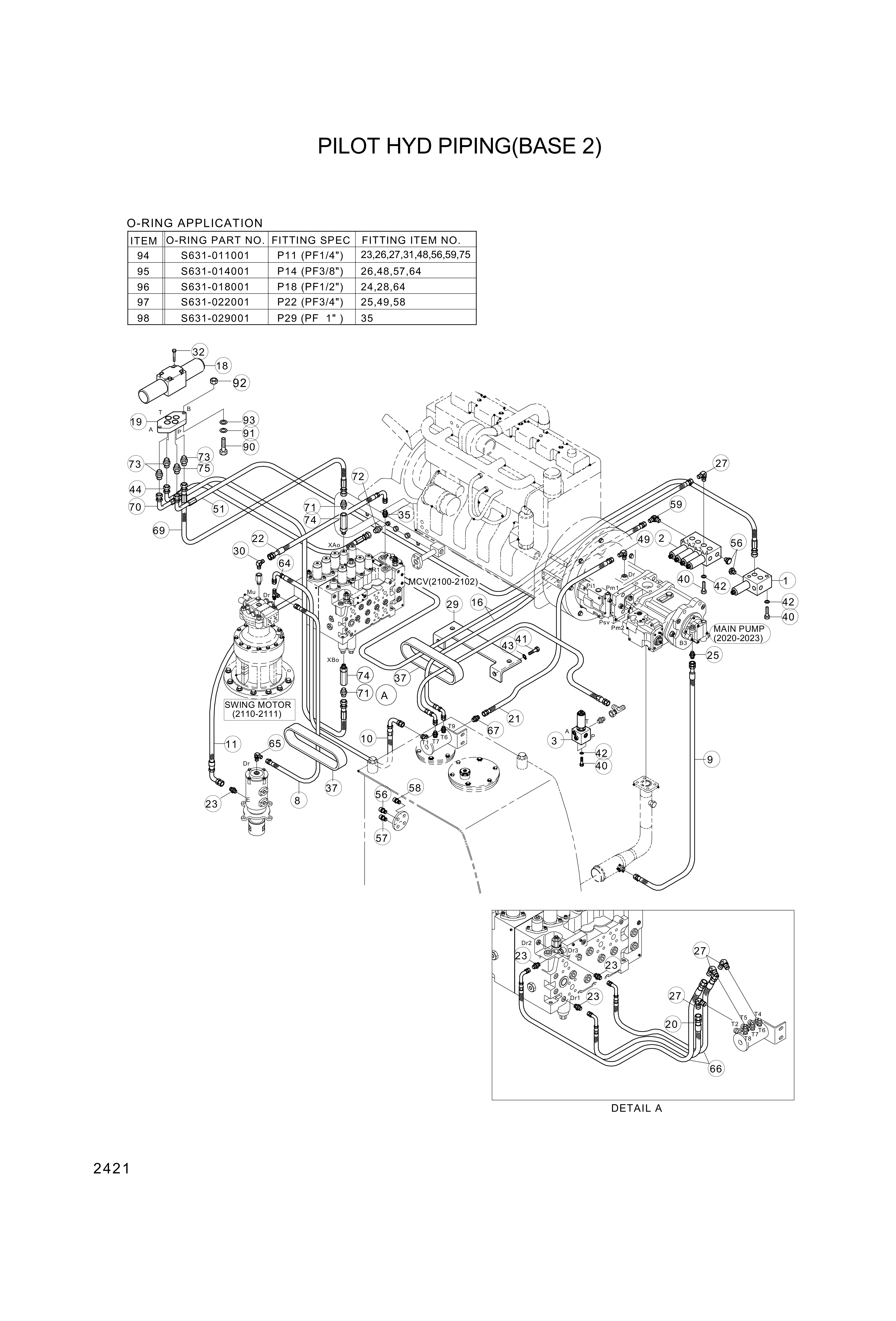drawing for Hyundai Construction Equipment 007001-0290P - O-RING (figure 5)