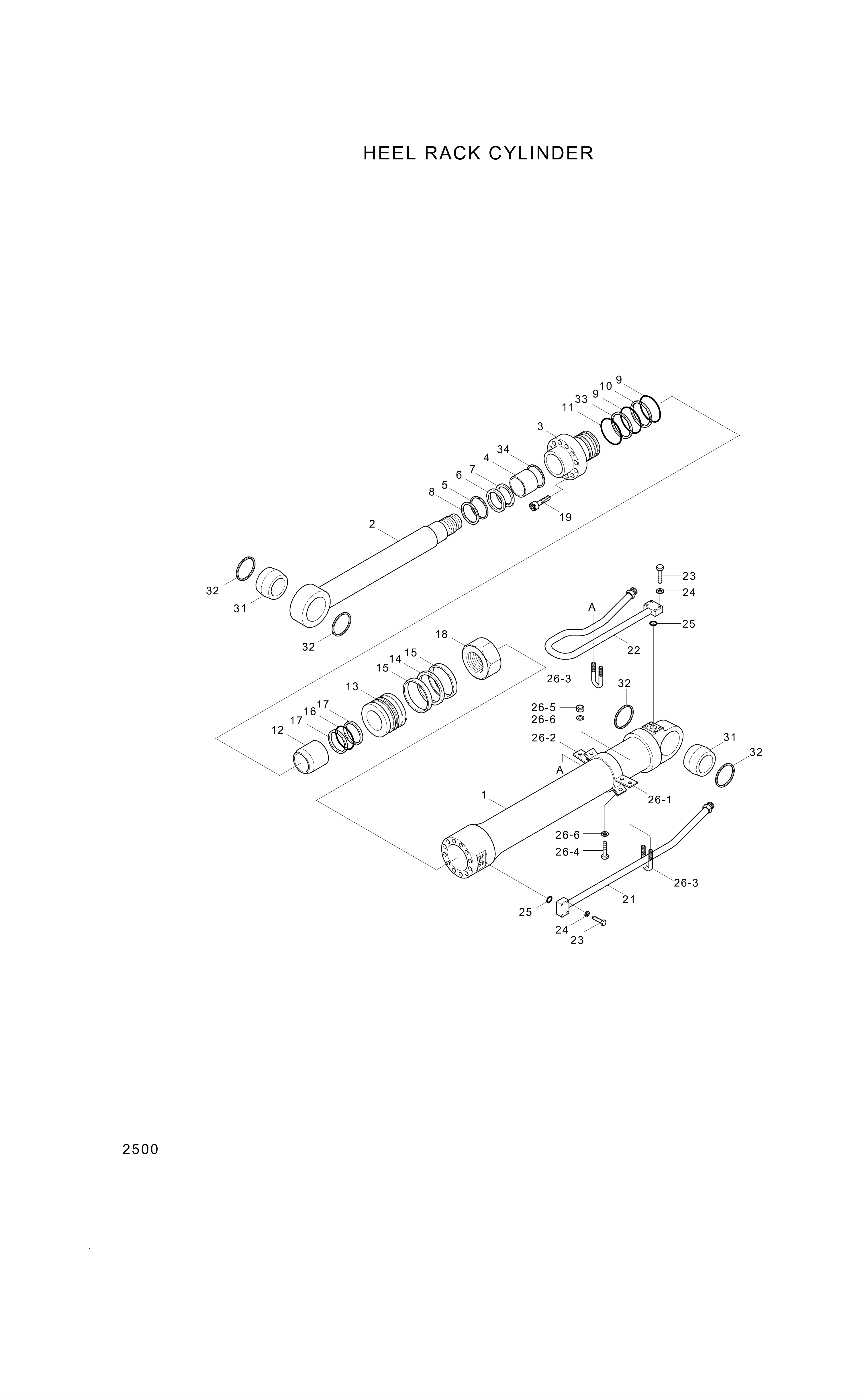 drawing for Hyundai Construction Equipment 334-19 - BOLT (figure 1)