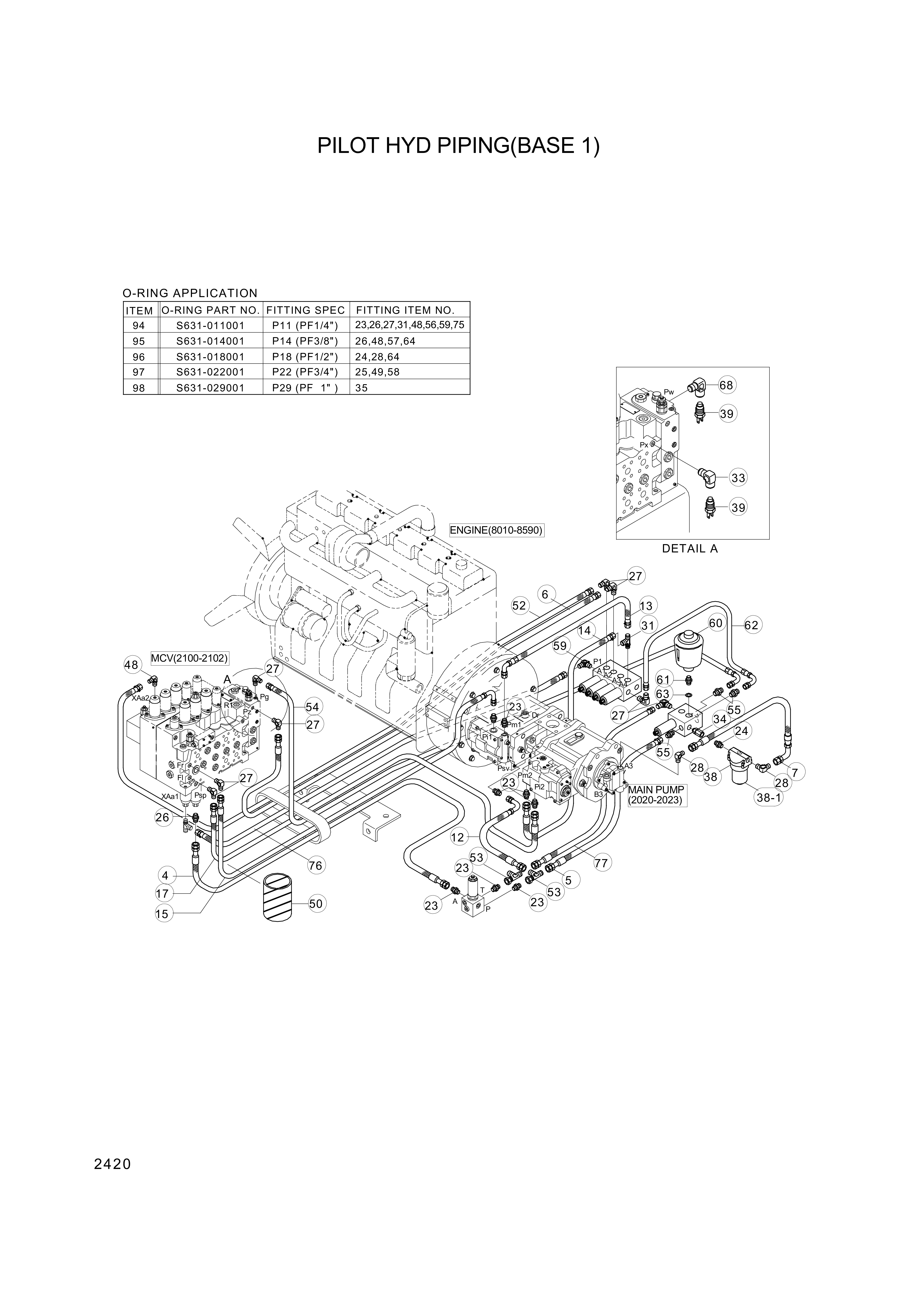 drawing for Hyundai Construction Equipment P010-110001 - CONNECTOR (figure 4)