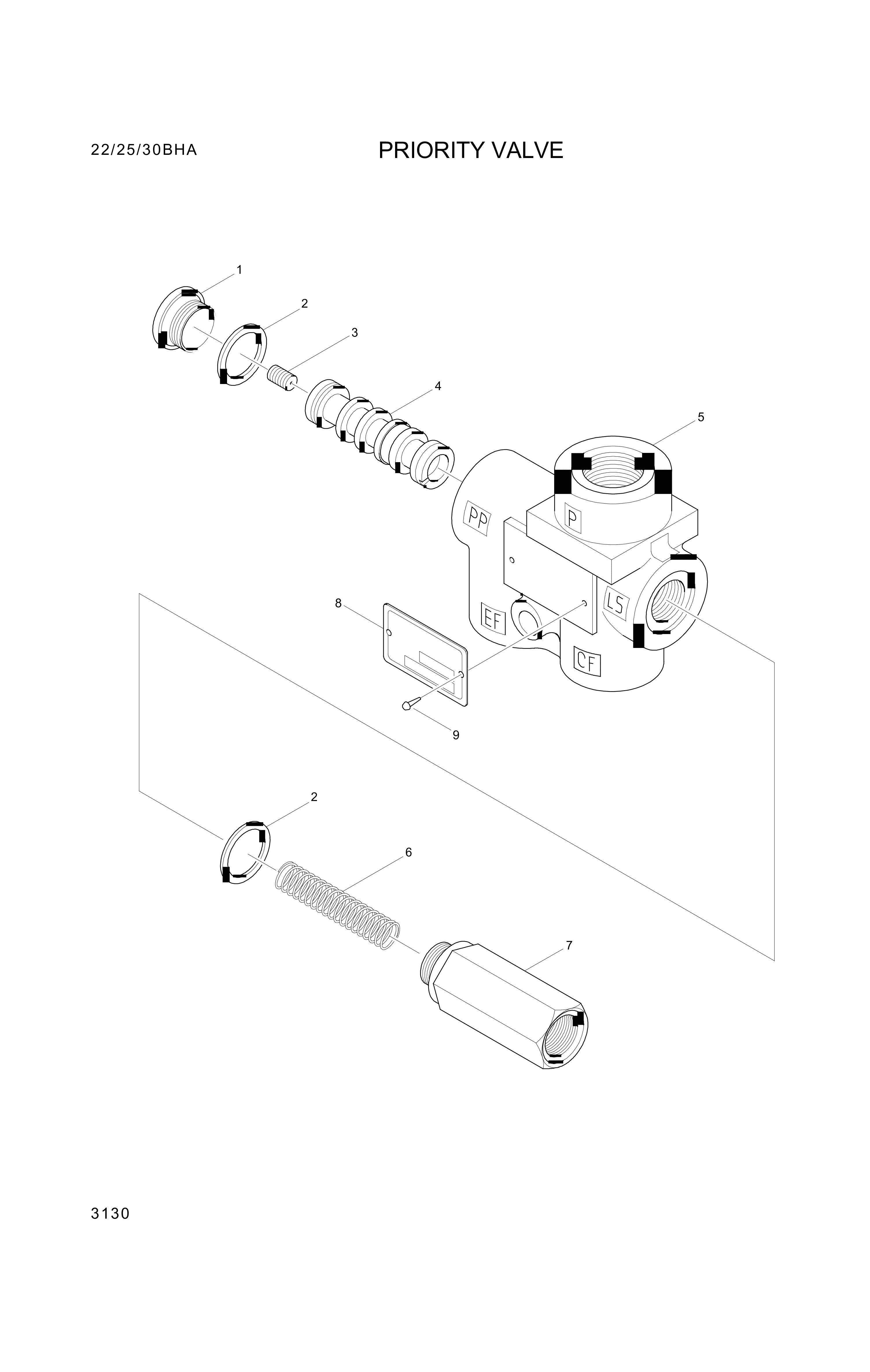 drawing for Hyundai Construction Equipment 152B0380 - Orifice (figure 1)
