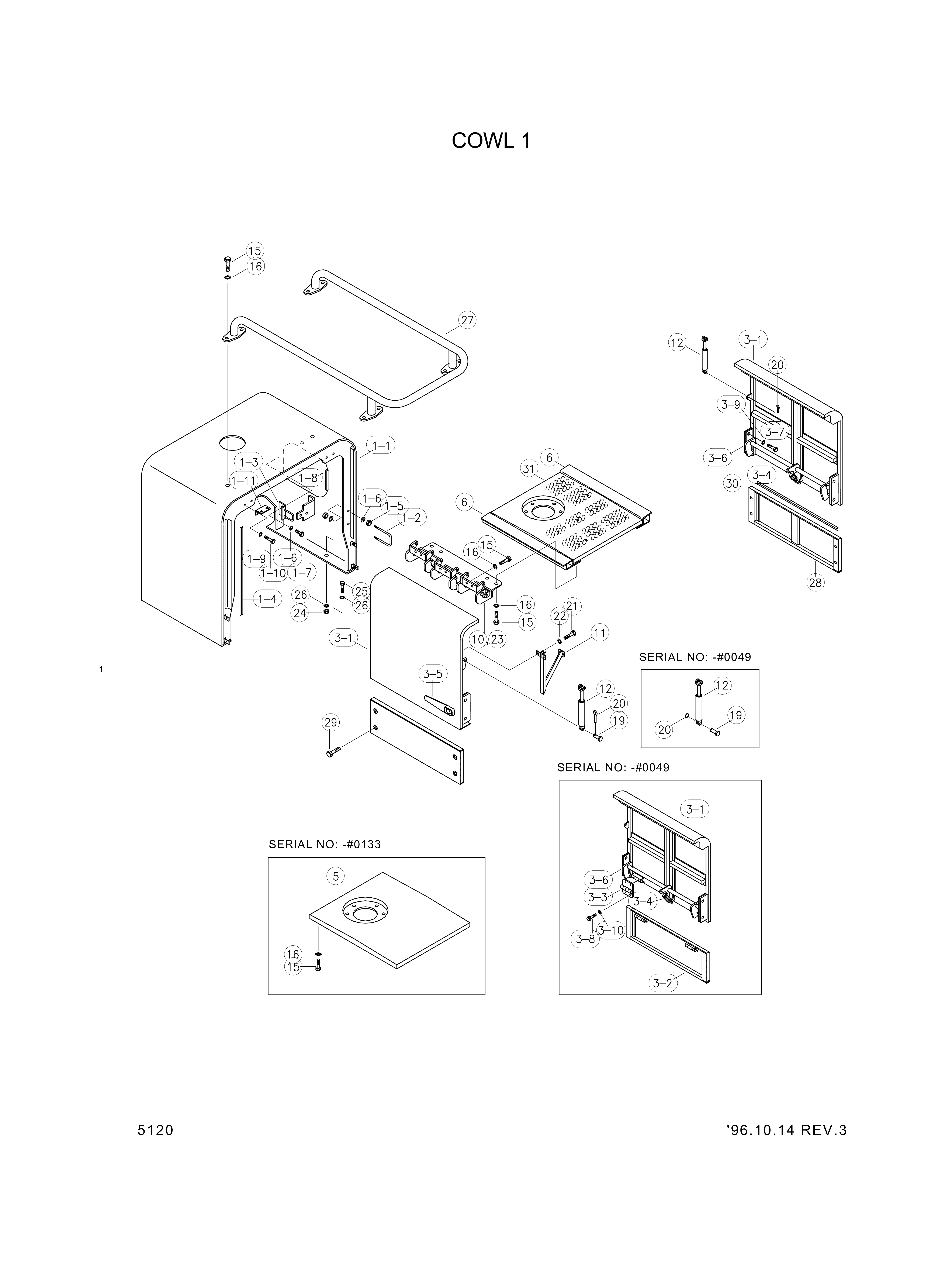 drawing for Hyundai Construction Equipment 74L1-00730 - BODY-HOOD (figure 1)