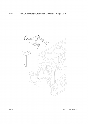 drawing for Hyundai Construction Equipment YUBP-05652 - CONNECTOR (figure 1)