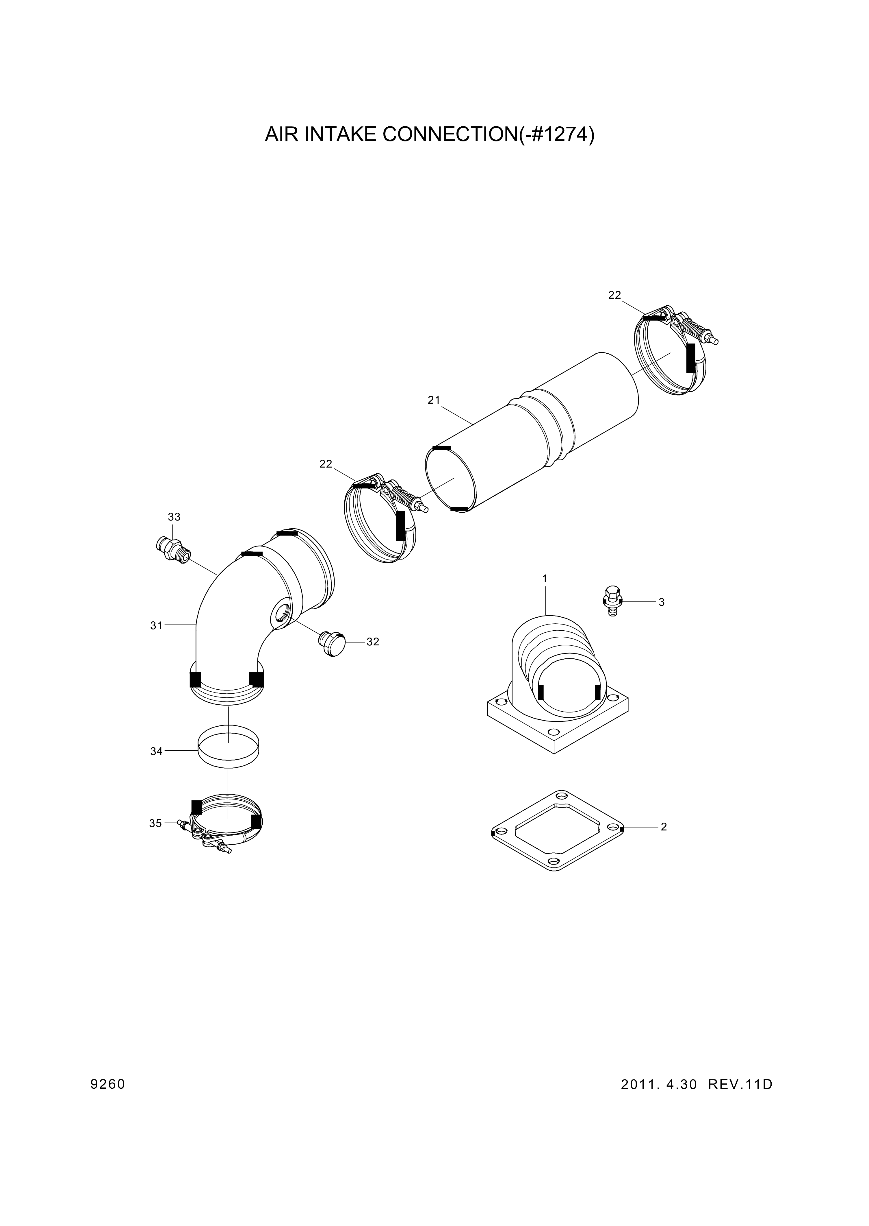 drawing for Hyundai Construction Equipment YUBP-06803 - CLAMP-V/BAND (figure 1)