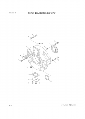 drawing for Hyundai Construction Equipment YUBP-05285 - SCREW-HEX (figure 2)