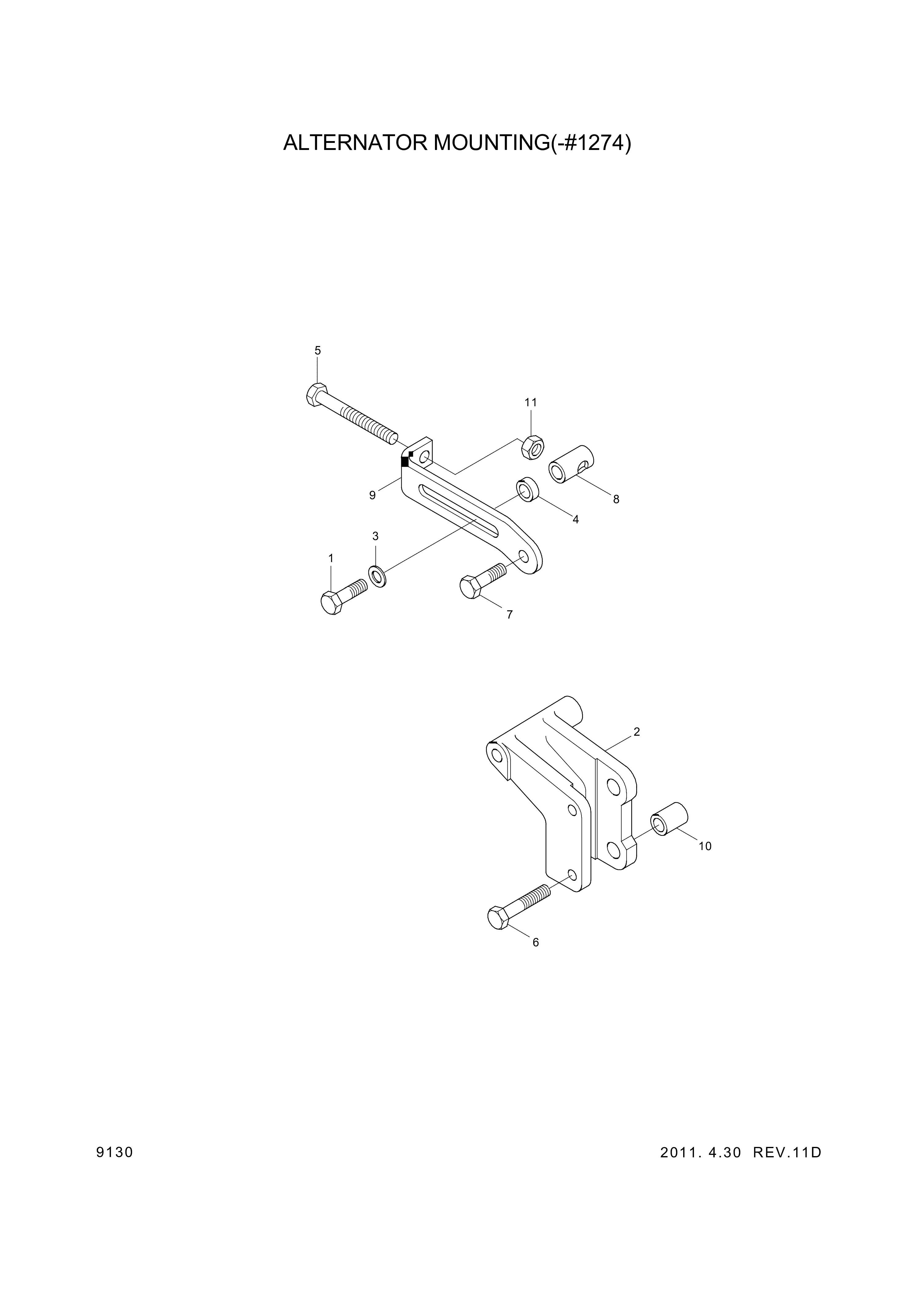 Technical drawing of Hyundai Construction Equipment YUBP-05286 SCREW-HEX with dimensions and layout