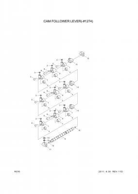 drawing for Hyundai Construction Equipment YUBP-04925 - ROLLER-FOLLOW (figure 2)