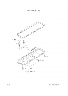 drawing for Hyundai Construction Equipment YUBP-06874 - SCREW-HEX FLG (figure 3)