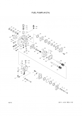 drawing for Hyundai Construction Equipment YUBP-04685 - PUMP ASSY-FUEL (figure 1)