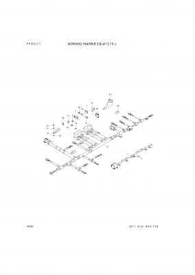 drawing for Hyundai Construction Equipment YUBP-04799 - BRACE-WIRING (figure 3)