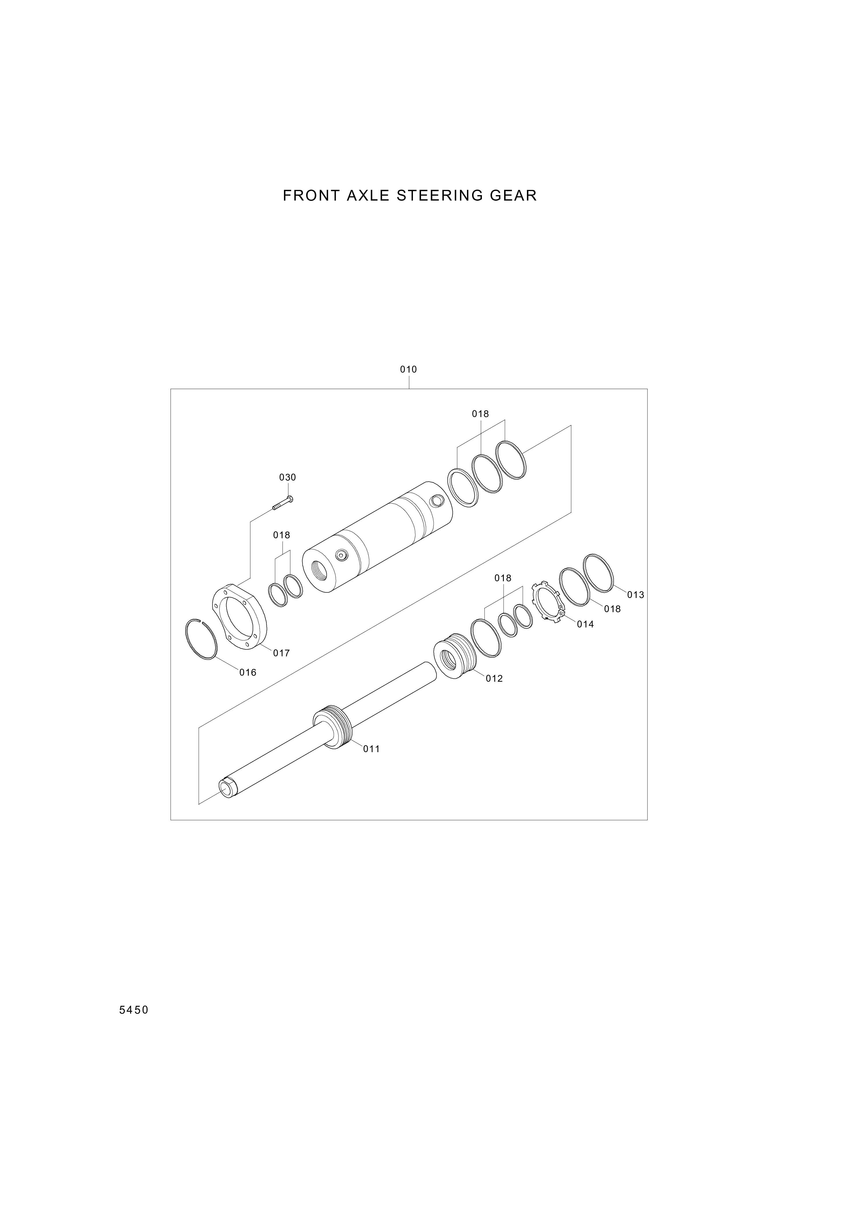 drawing for Hyundai Construction Equipment ZGAQ-02363 - CYLINDER ASSY-STEERING (figure 1)