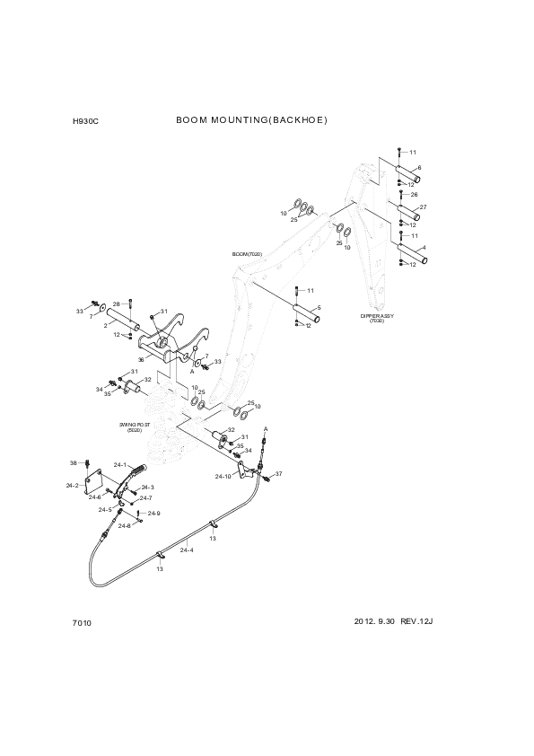 drawing for Hyundai Construction Equipment 000120 - BOLT-HEX (figure 3)