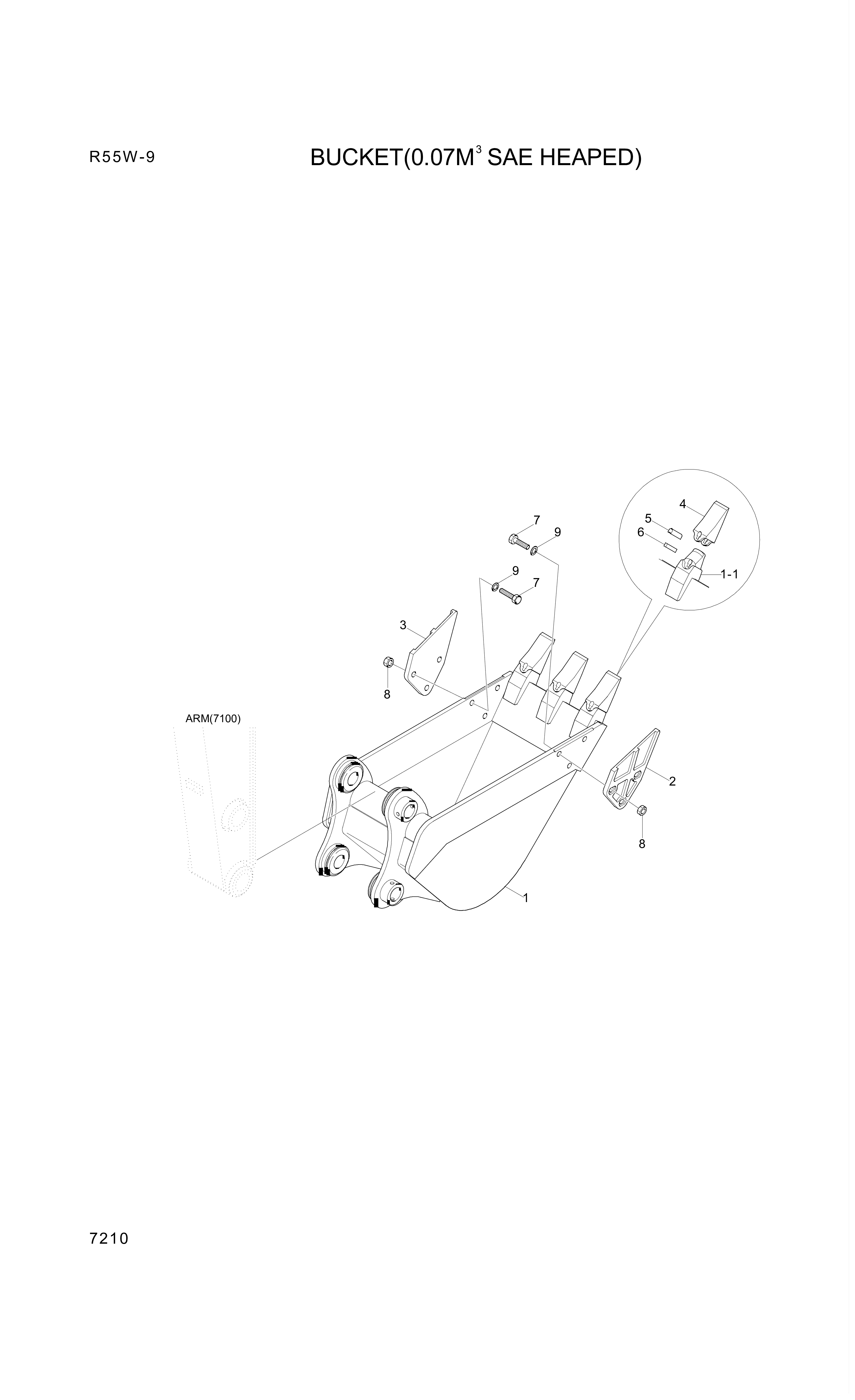 drawing for Hyundai Construction Equipment 952-36001AB - TOOTH (figure 4)