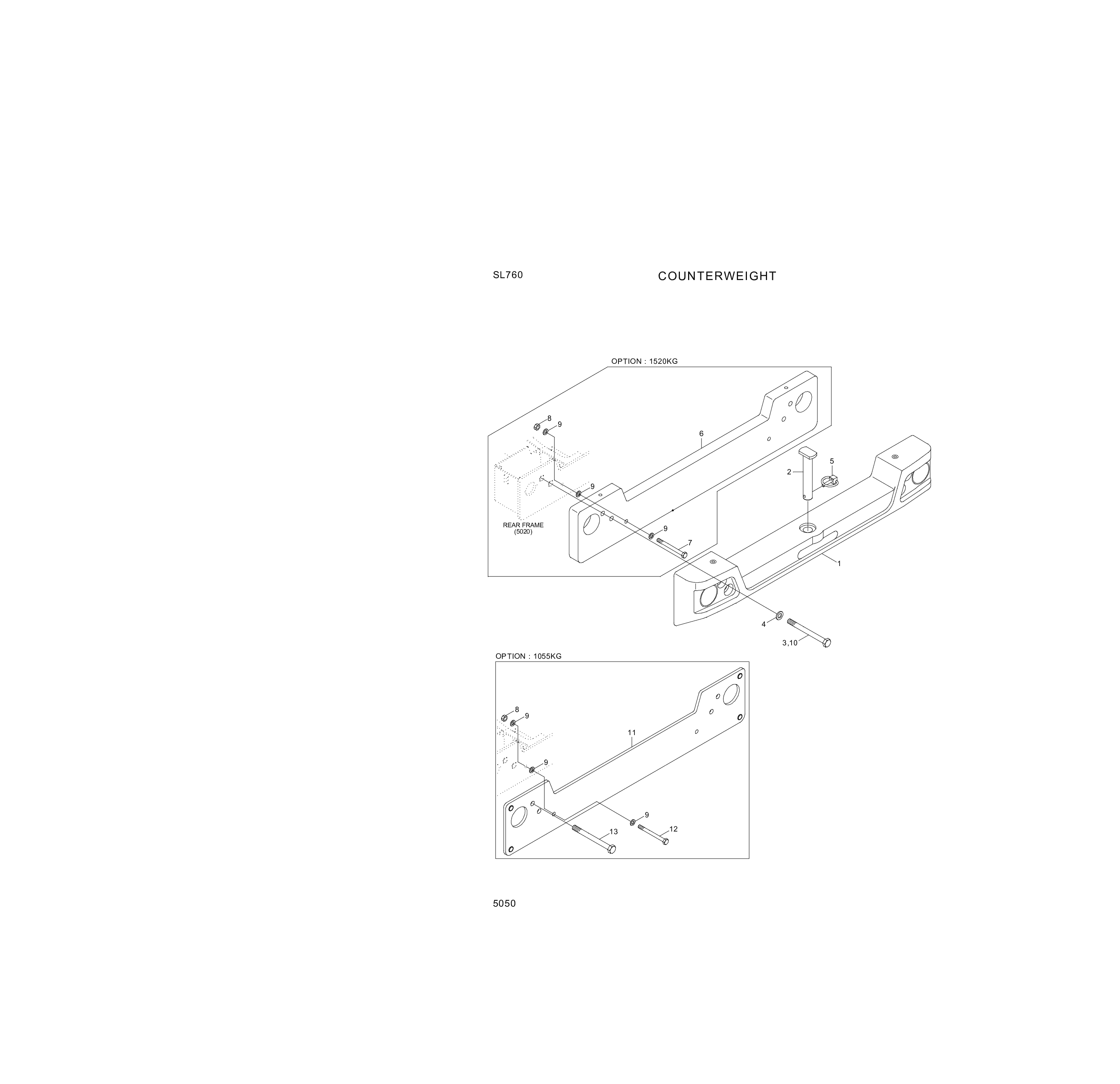 drawing for Hyundai Construction Equipment S017-302706 - BOLT-HEX (figure 1)