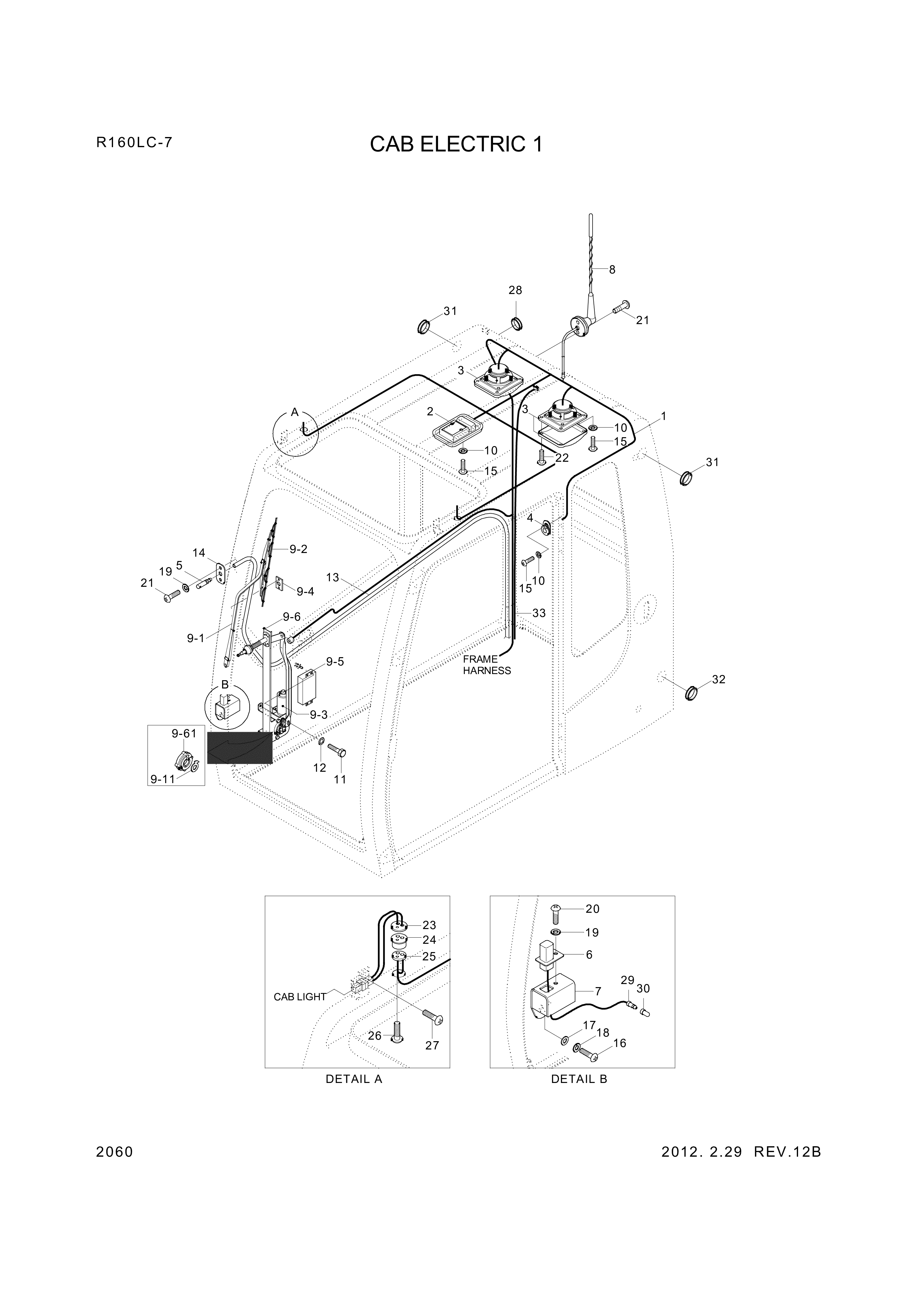 drawing for Hyundai Construction Equipment S161-040166 - BOLT-ROUND (figure 2)