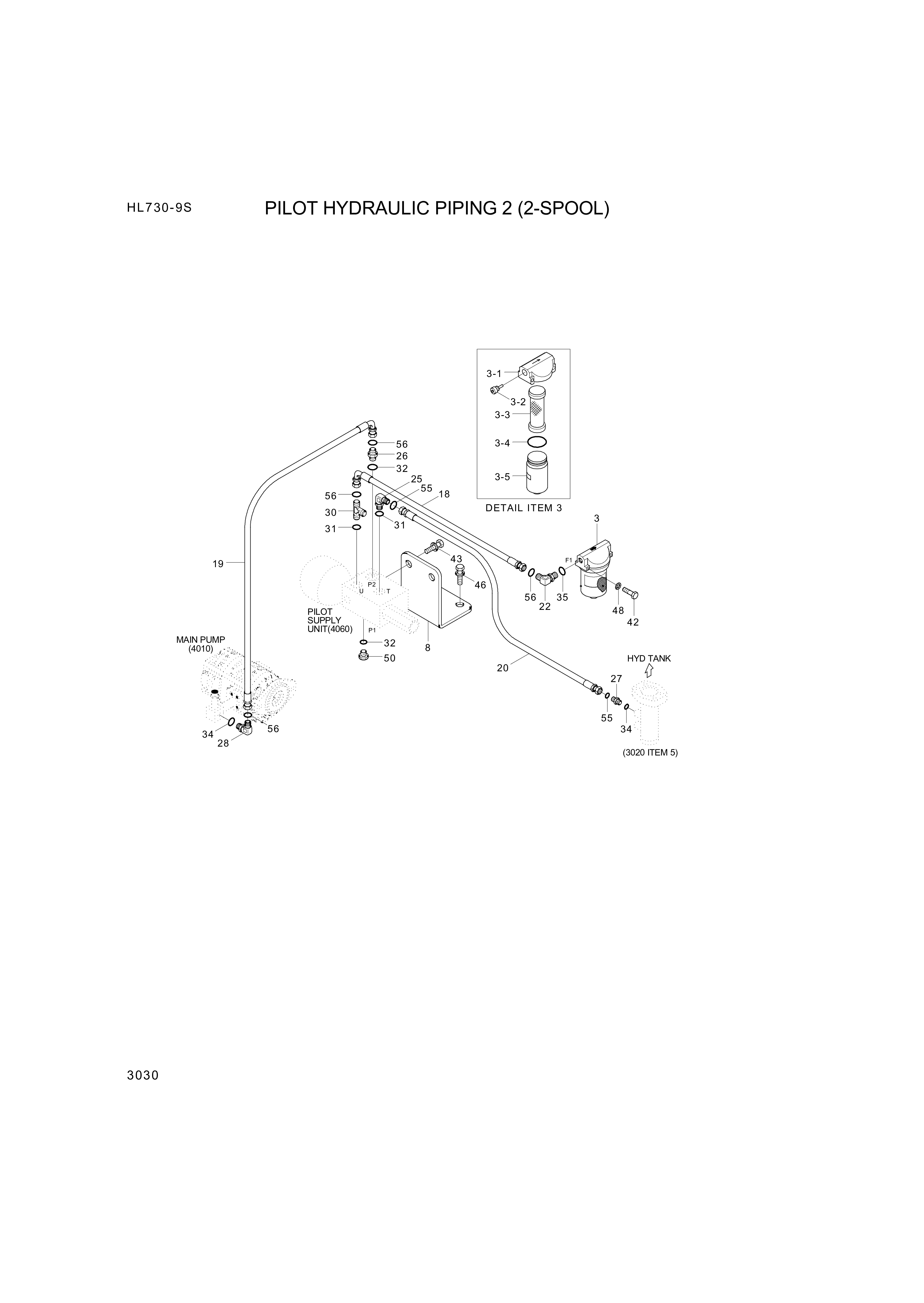 drawing for Hyundai Construction Equipment 31E3-00680 - VALVE ASSY (figure 3)