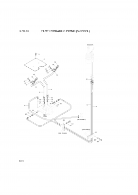 drawing for Hyundai Construction Equipment P990-164335 - HOSE ASSY-ORFS&FLG (figure 1)