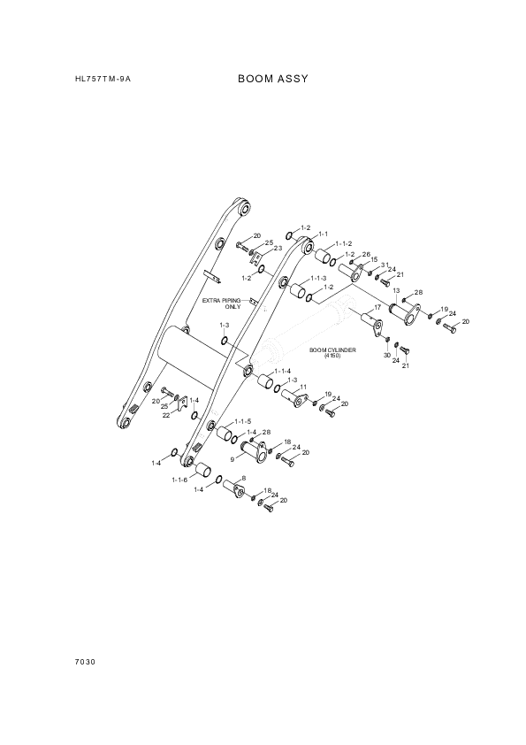 drawing for Hyundai Construction Equipment 61LM-18610 - PIN-JOINT (figure 1)